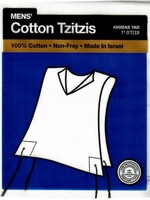 Tzitzis Cotton #26 ROUND Neck THICK Tzitzis