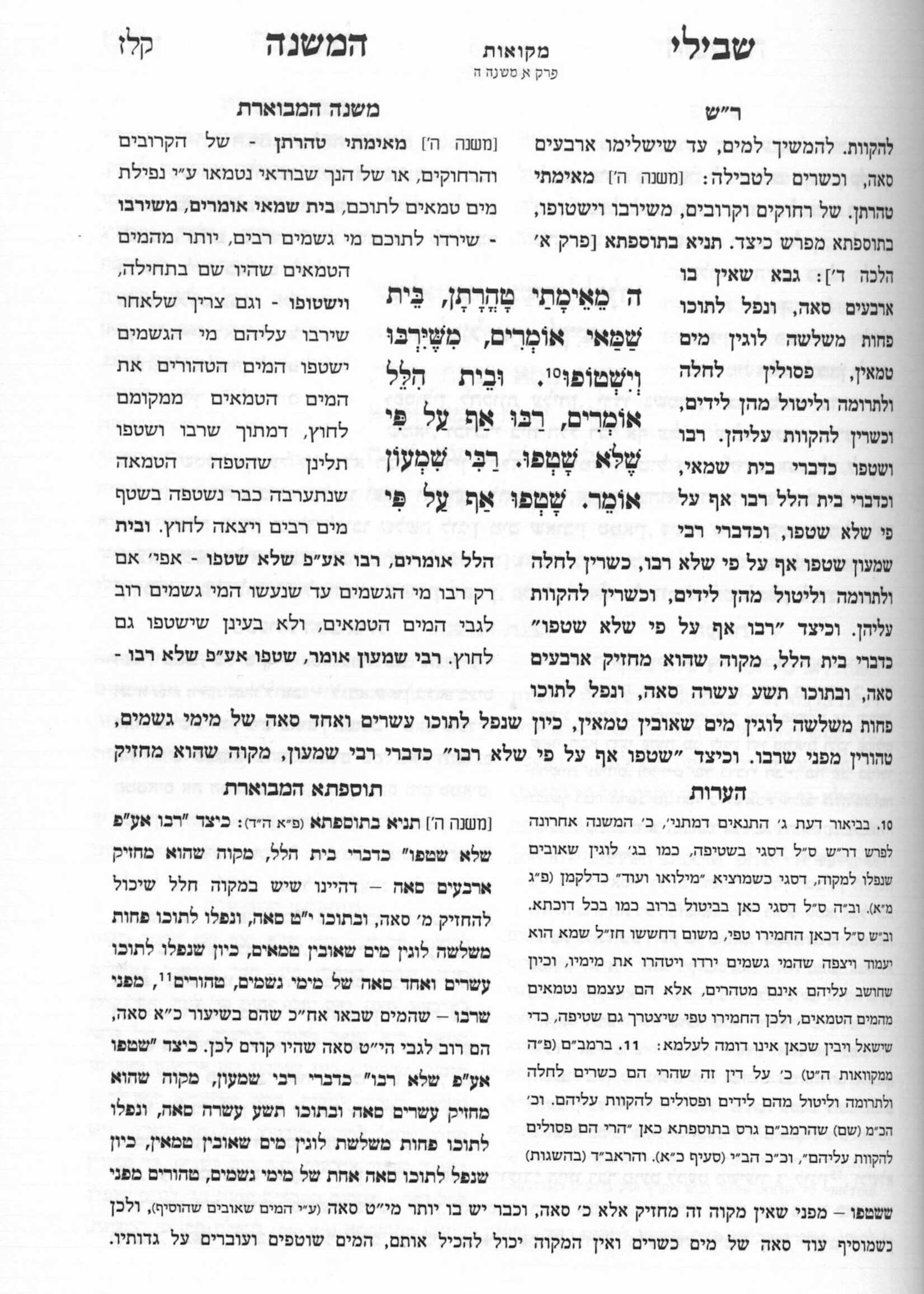 Shvilei Hashulchan - Mikvaos /  שבילי השלחן - הלכות מקואות