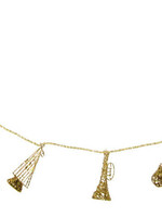GLITTERED MUSICAL INSTRUMENTS GARLAND SILVER