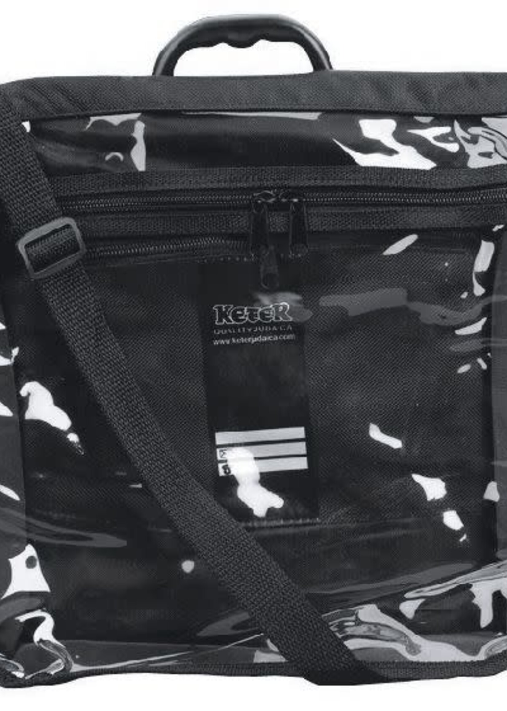 TEFILIN TOTE RAIN PROOF CLEAR FRONT LARGE  BLACK