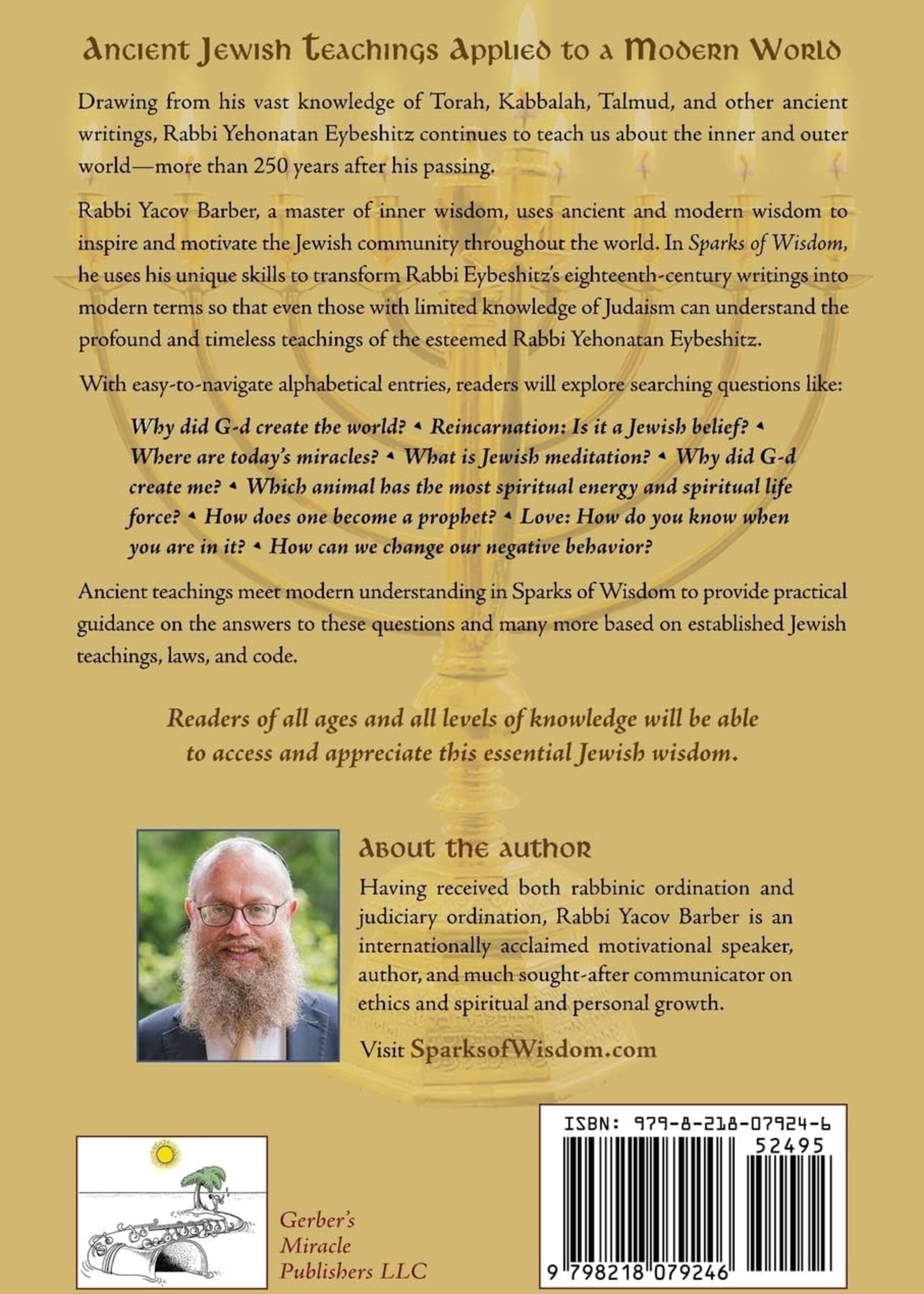 Sparks of Wisdom: From Rabbi Yehonatan Eybeshitz