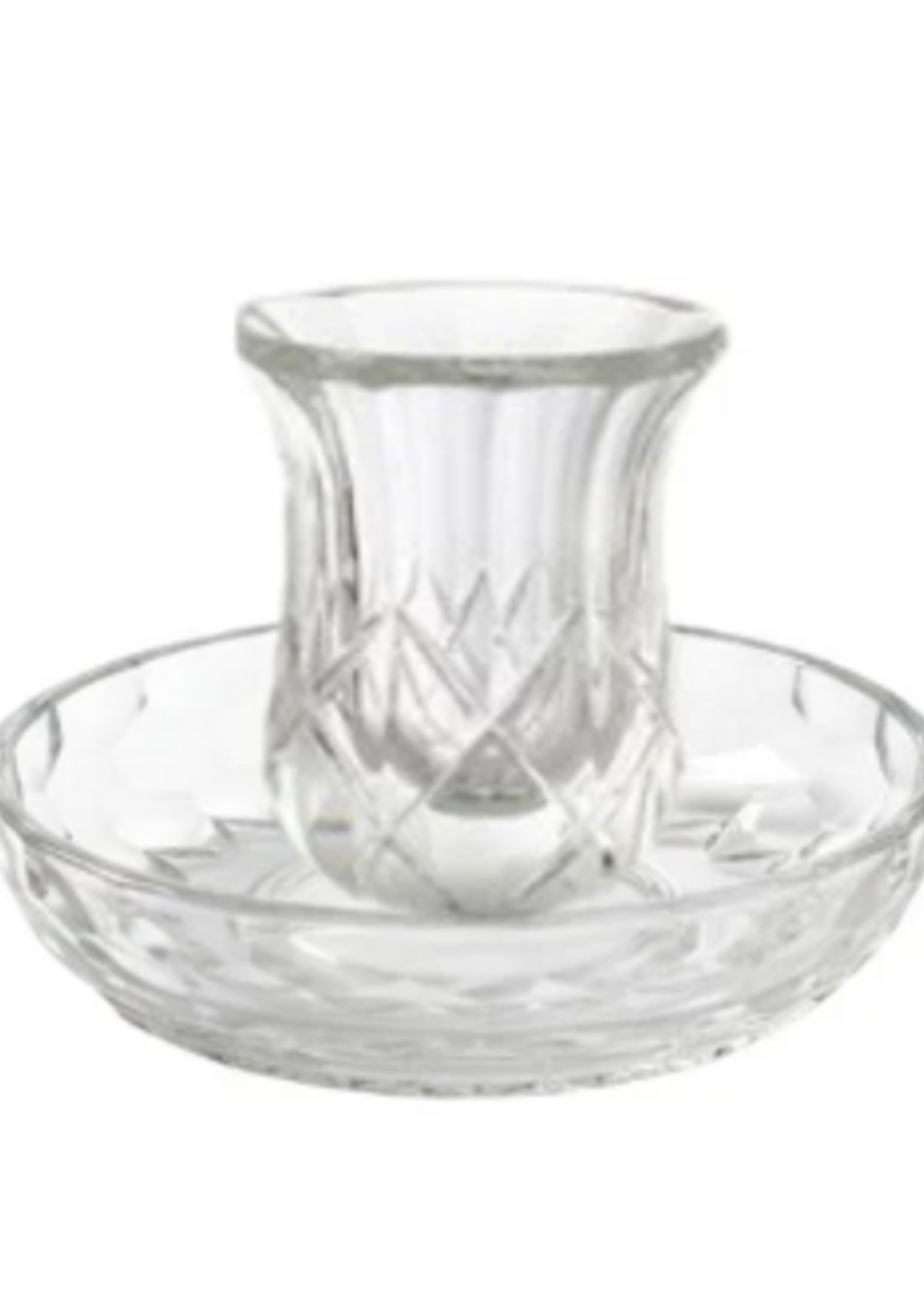 Crystal Kiddush Cup w/ Plate