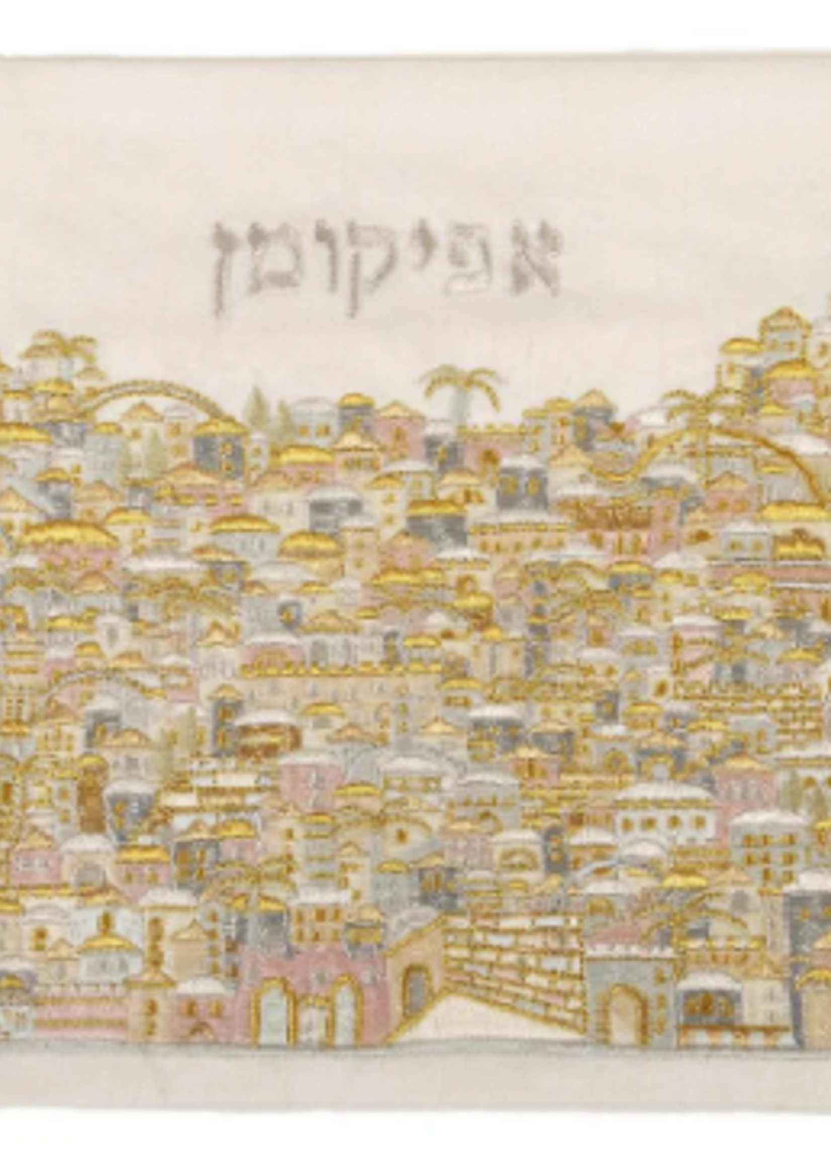 Emanuel Full Embroidered Afikoman Bag Jerusalem-- Multicolor