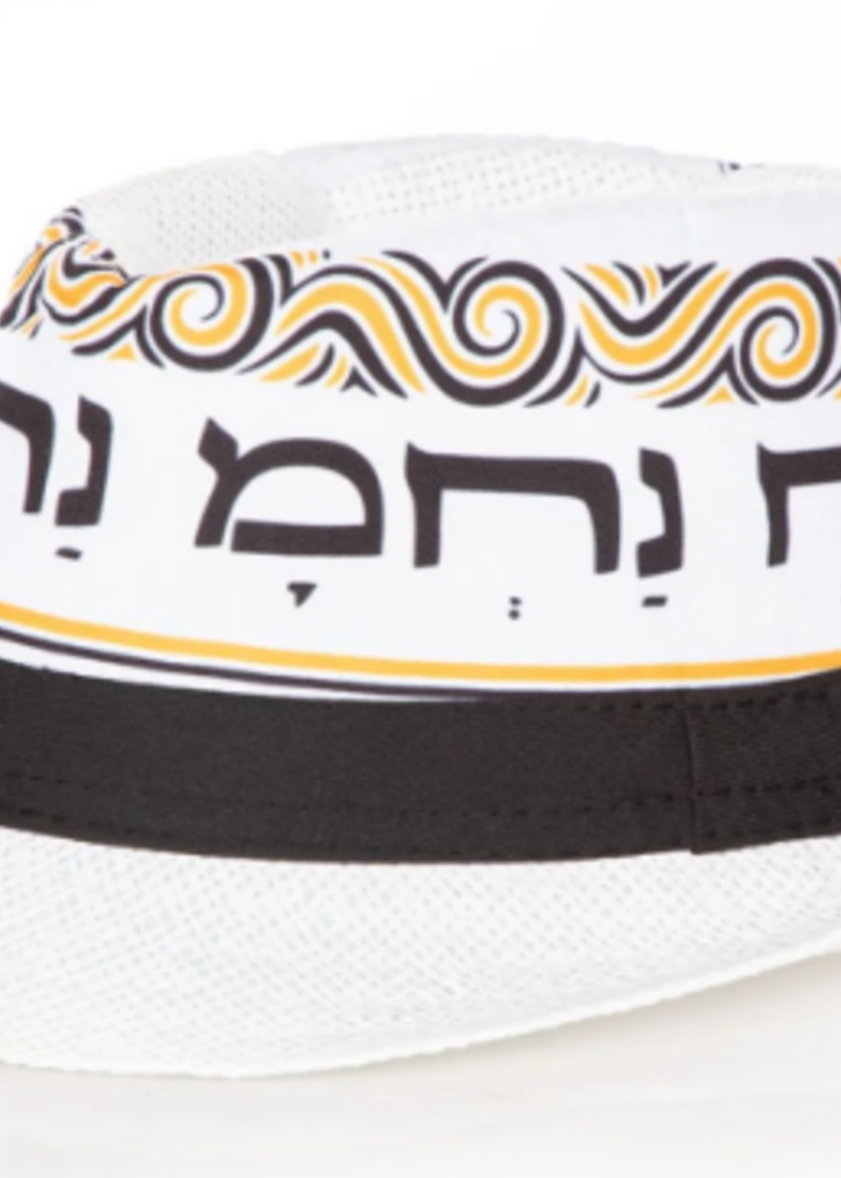 White Fedora Purim Hat-Na Nach Design