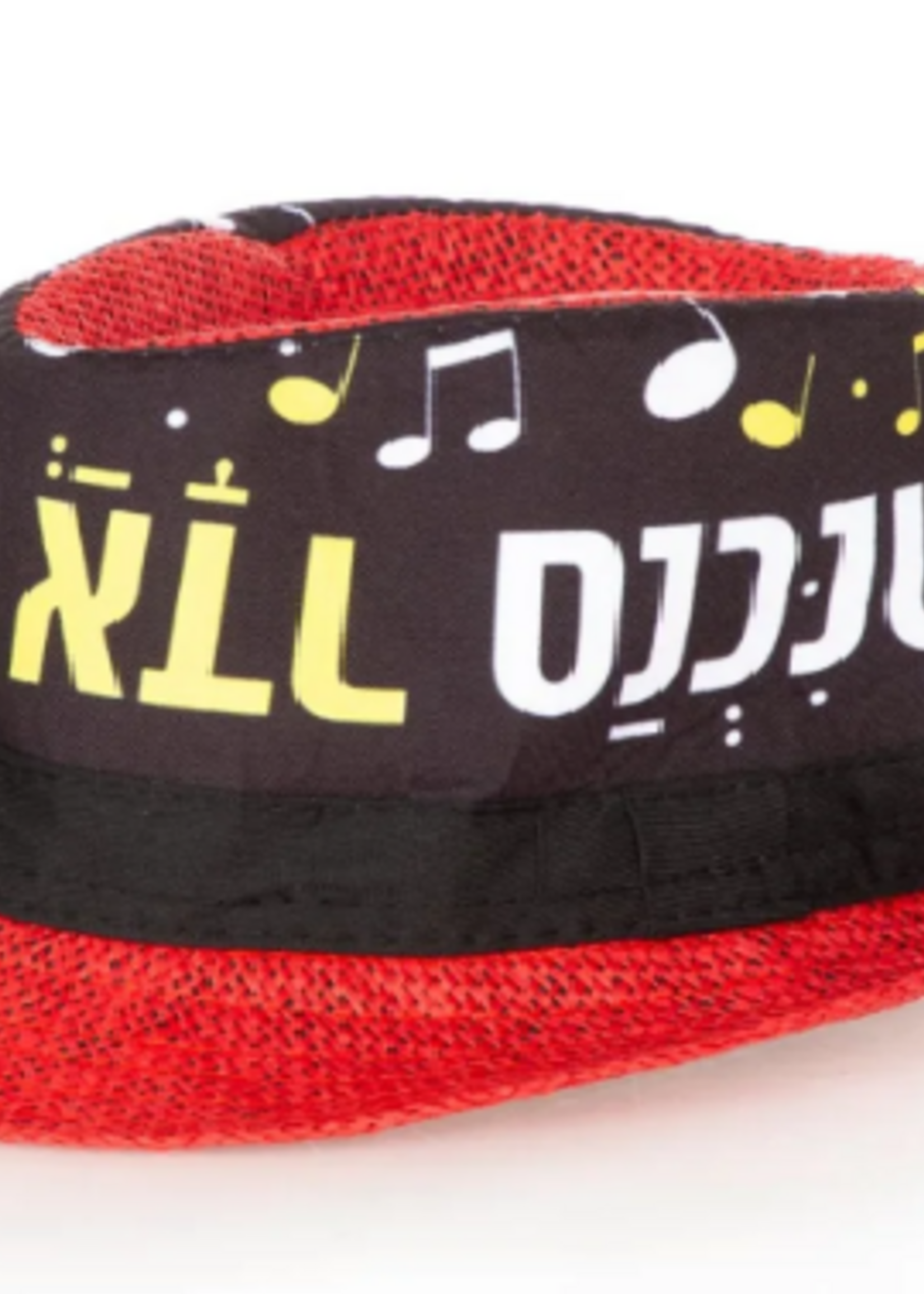 Red Fedora Purim Hat-Mi'Shenichnas Adar Design