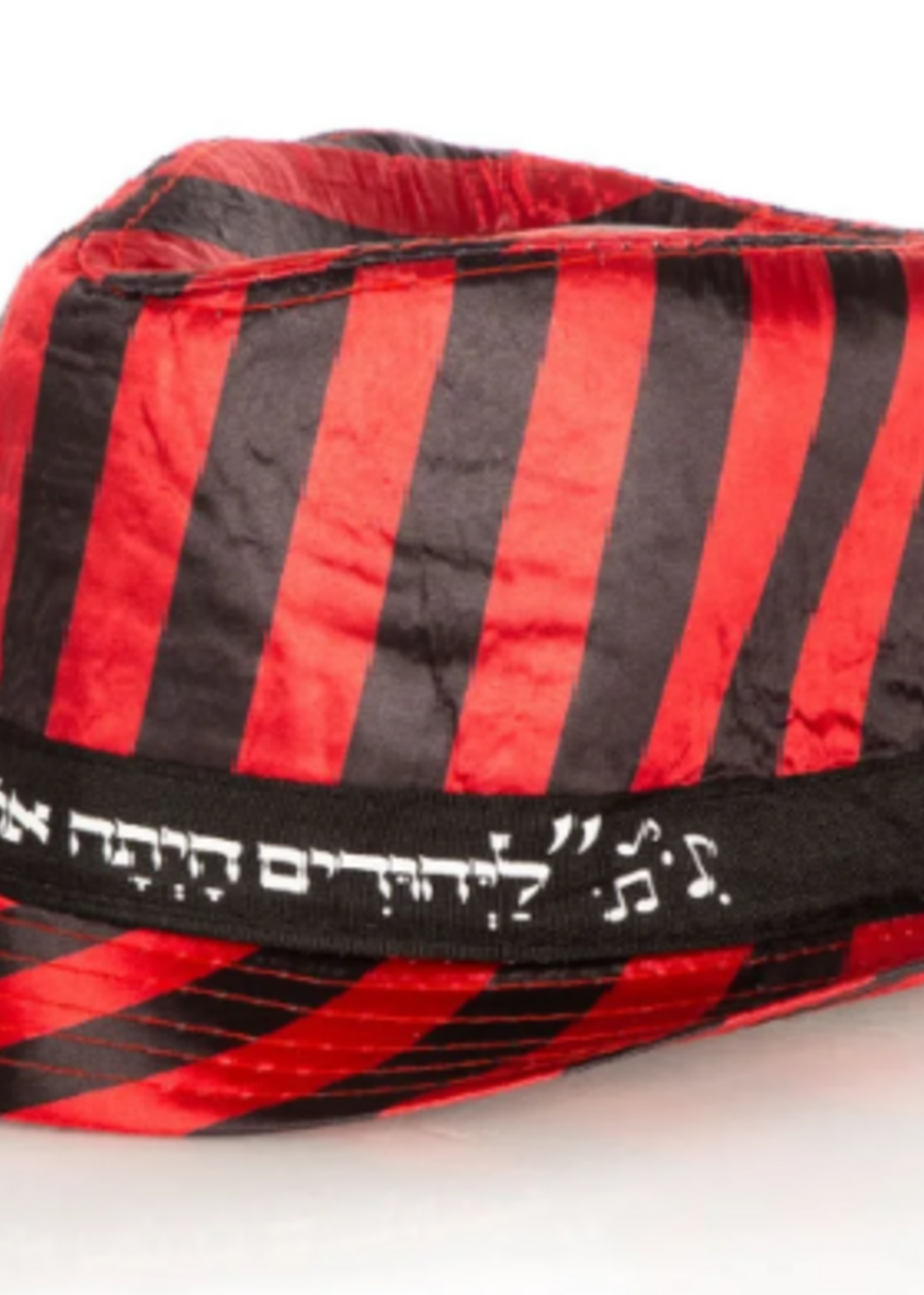 Red and Black Fedora Purim Hat-Layehudim Band