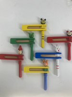 ANIMAL FACE COLORED WOOD GRAGGER 6.5"X5"