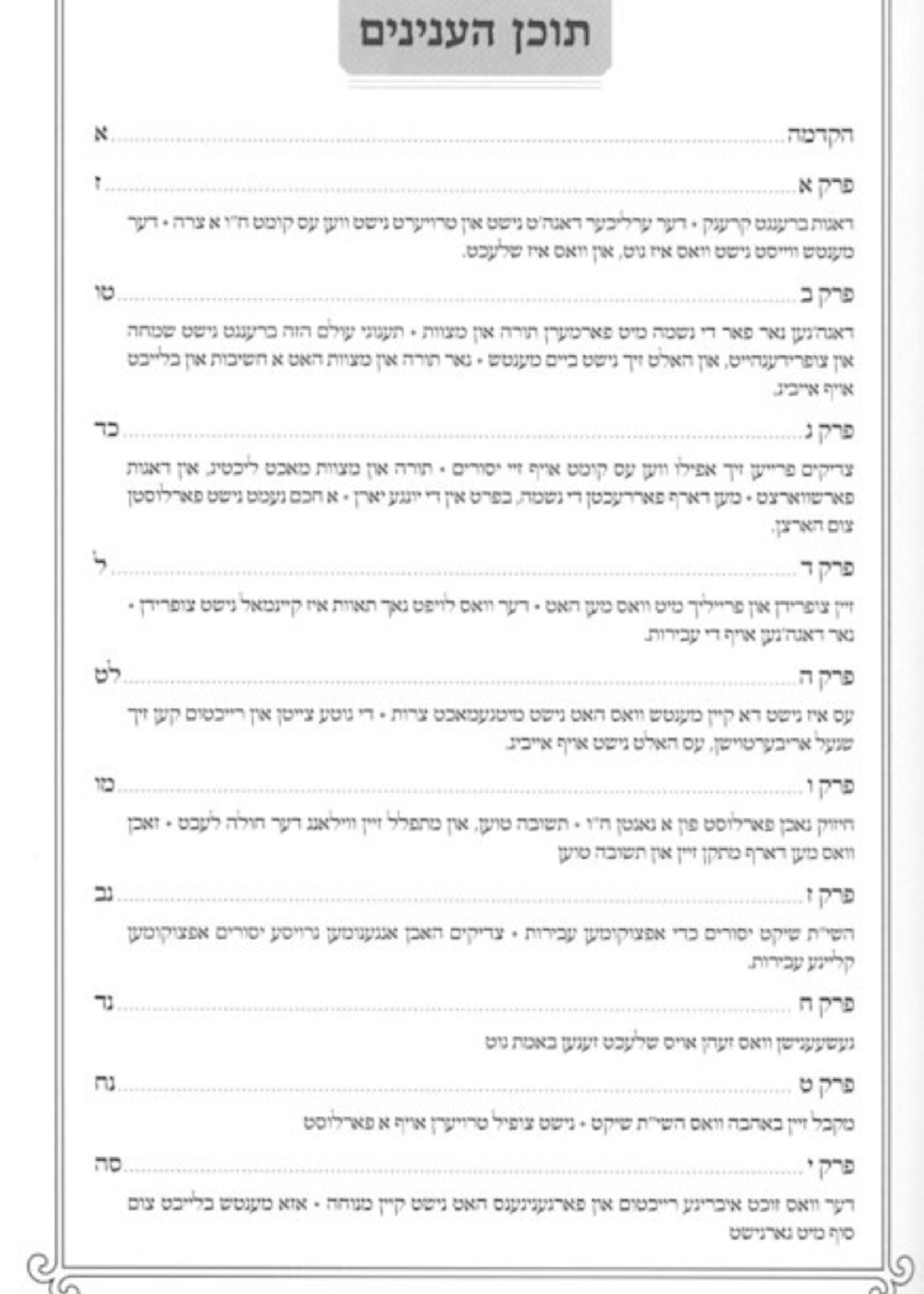 Simchas Hanefesh Yiddish / שמחת הנפש אידיש מהדורה חדשה ומפוארת מאוד
