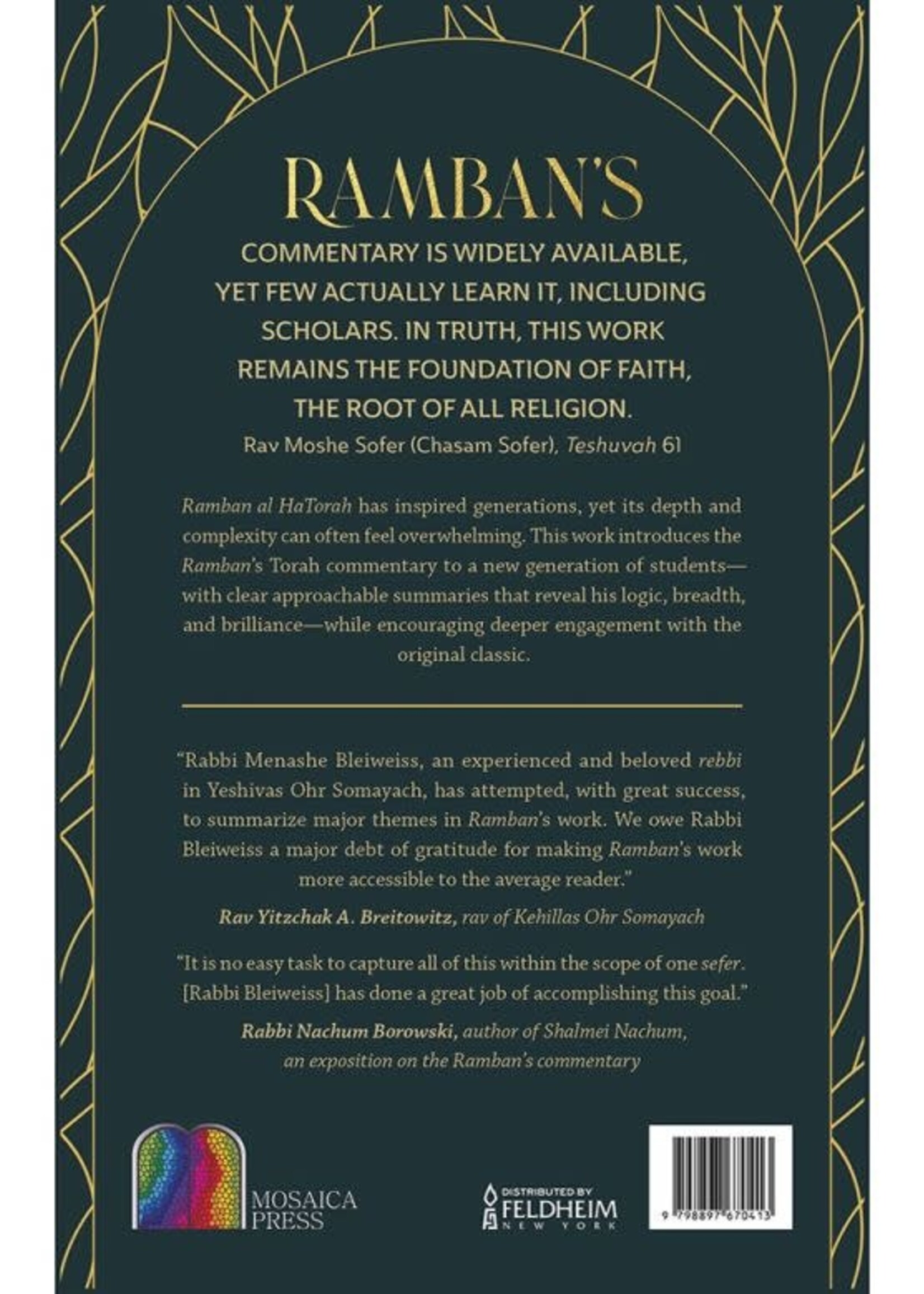 Rabbi Moshe Ben Nachman (Ramban) The Essential Ramban on Torah