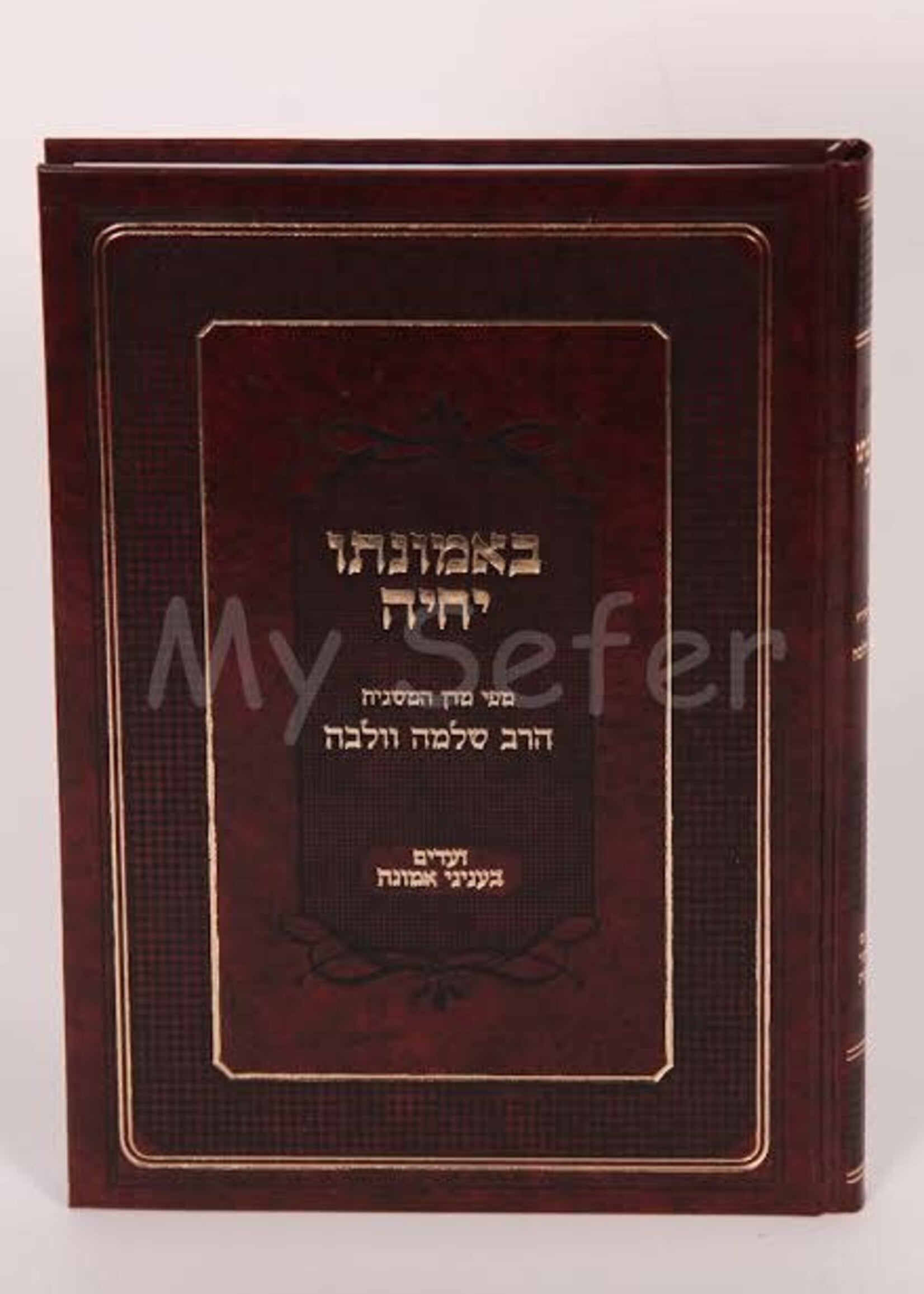 B'Emunato Yichye - Rav Shlomo Wolbe / באמונתו יחיה - ר' וולבה ר' שלמה וולבה