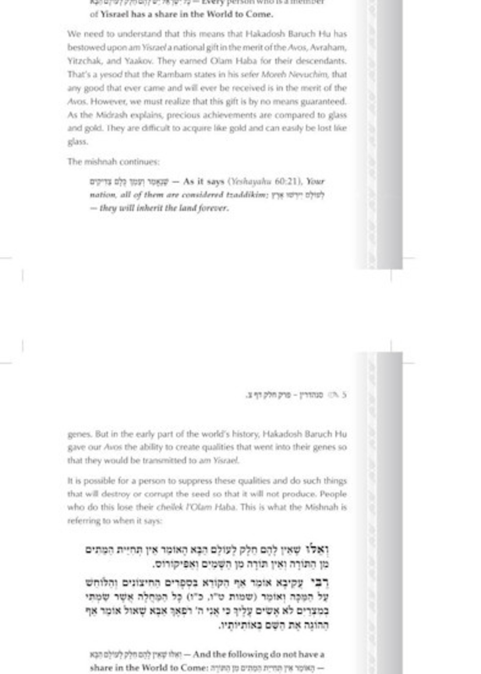 Rabbi Avigdor Miller Ohr Avigdor Perek Cheilek Volume 1