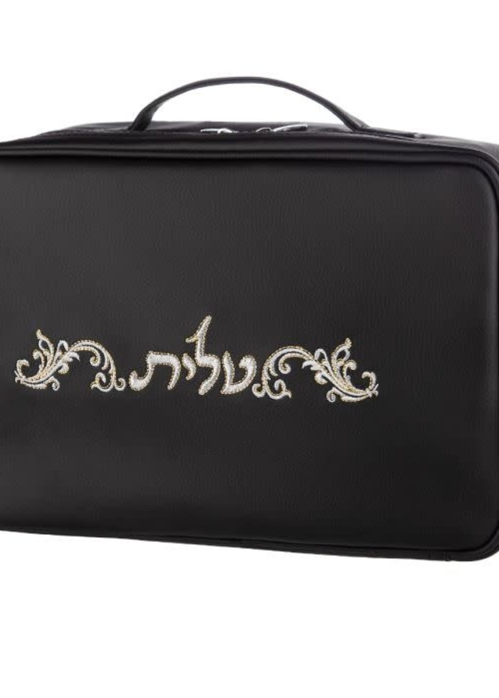 Tallis Tefillin Travel Bag - Leather Look with Carry Strap Case (Medium - 8x12 inches)
