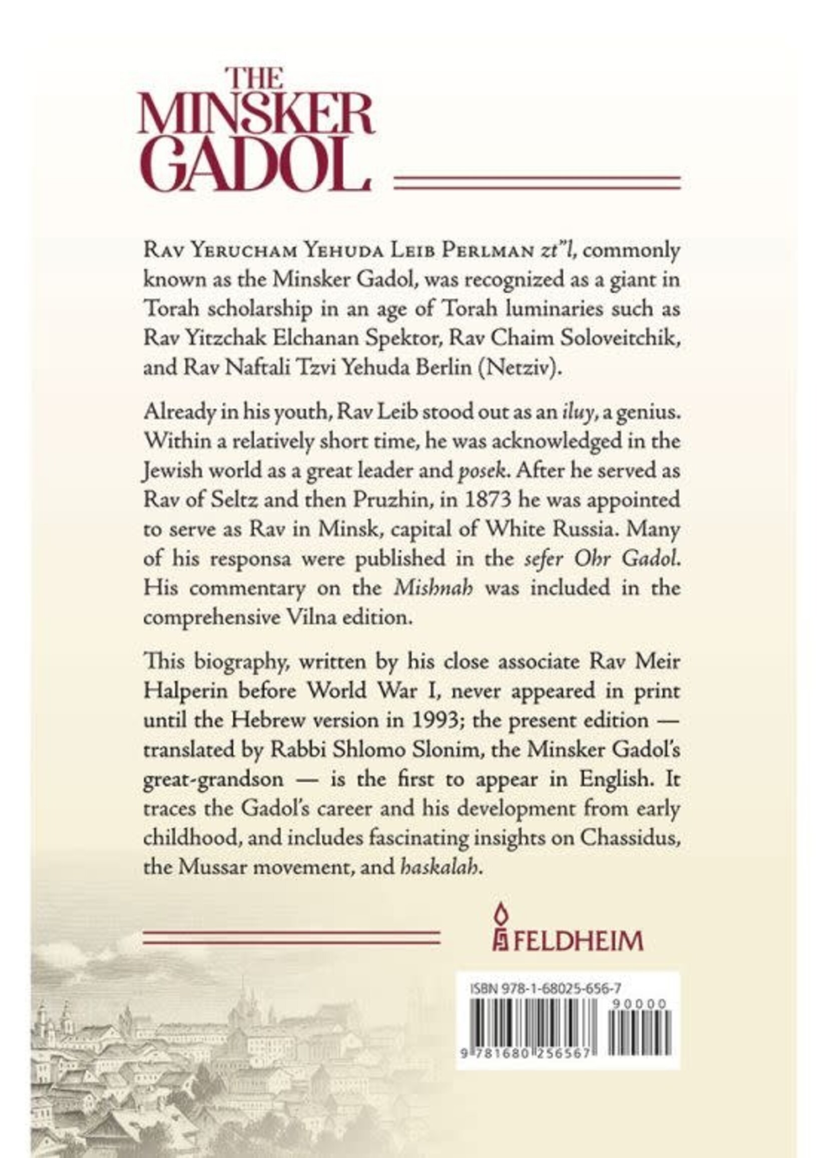 Rabbi Shlomo Slonim Minsker Gadol