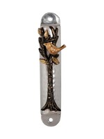 Emanuel Hammered Mezuzah Case 10cm- Tree of Life Branch