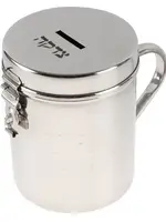 Stainless Steel Hammered Design Shul Tzedakah Box/Pushka 6"