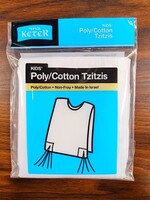 Tzitzis Poly Cotton #3 Thin Meyuchad (Machine Made) Round Neck 1 Hole