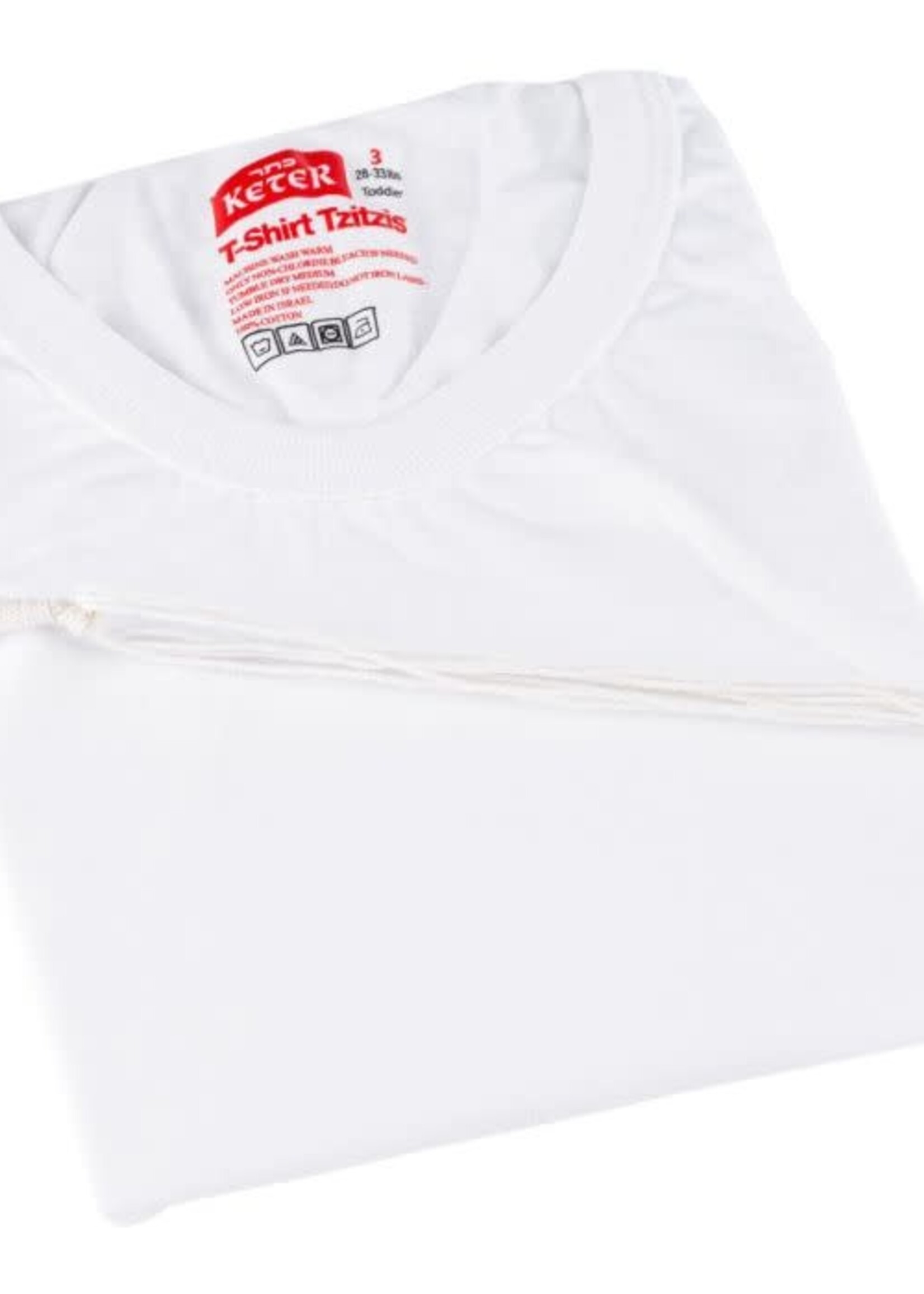 Perf-Tzitzis Round Neck #3 Thin Meyuchad (Machine Made)
