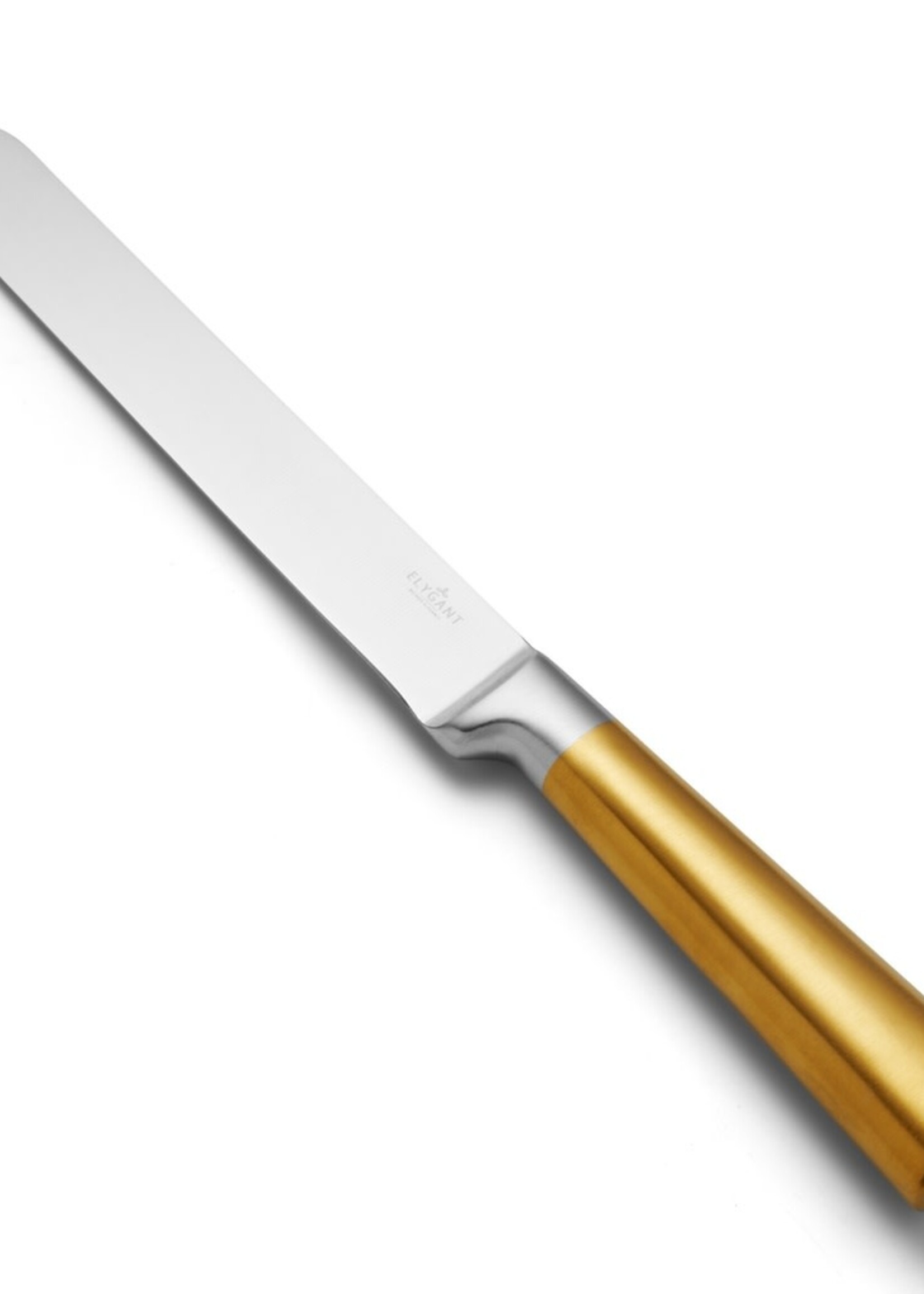 Stainless Steel Knife Gold Handle Non Serrated 13"