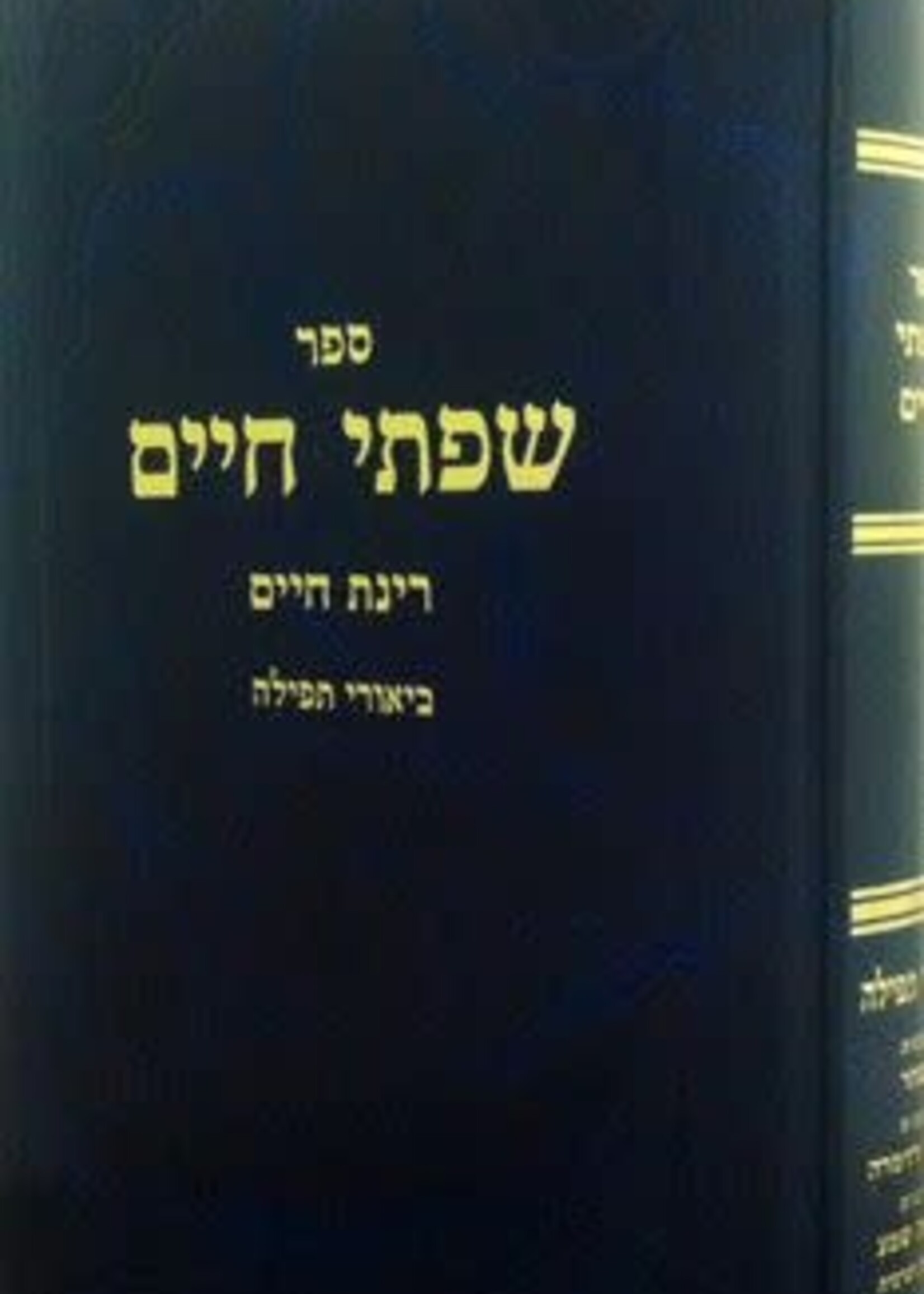 Rabbi Chaim Freidlander Sifsei Chaim, Tefilah, Birkas Hashachar (Hebrew Only) / שפתי חיים - תפילה וברכת השחר