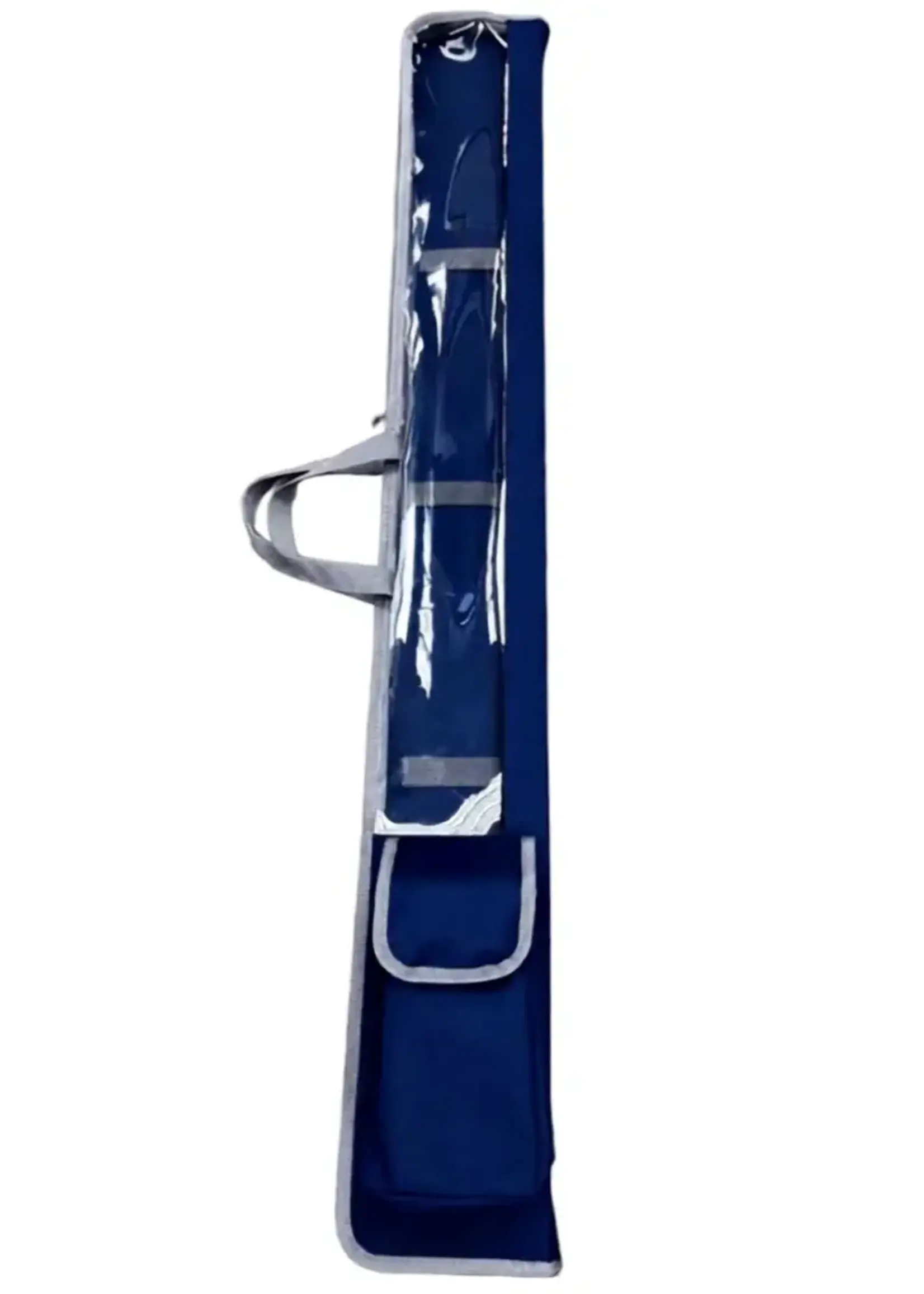 Fabric Lulav Holder with Shoulder Strap and Esrog Pouch 47" Navy Blue with Gray Trim