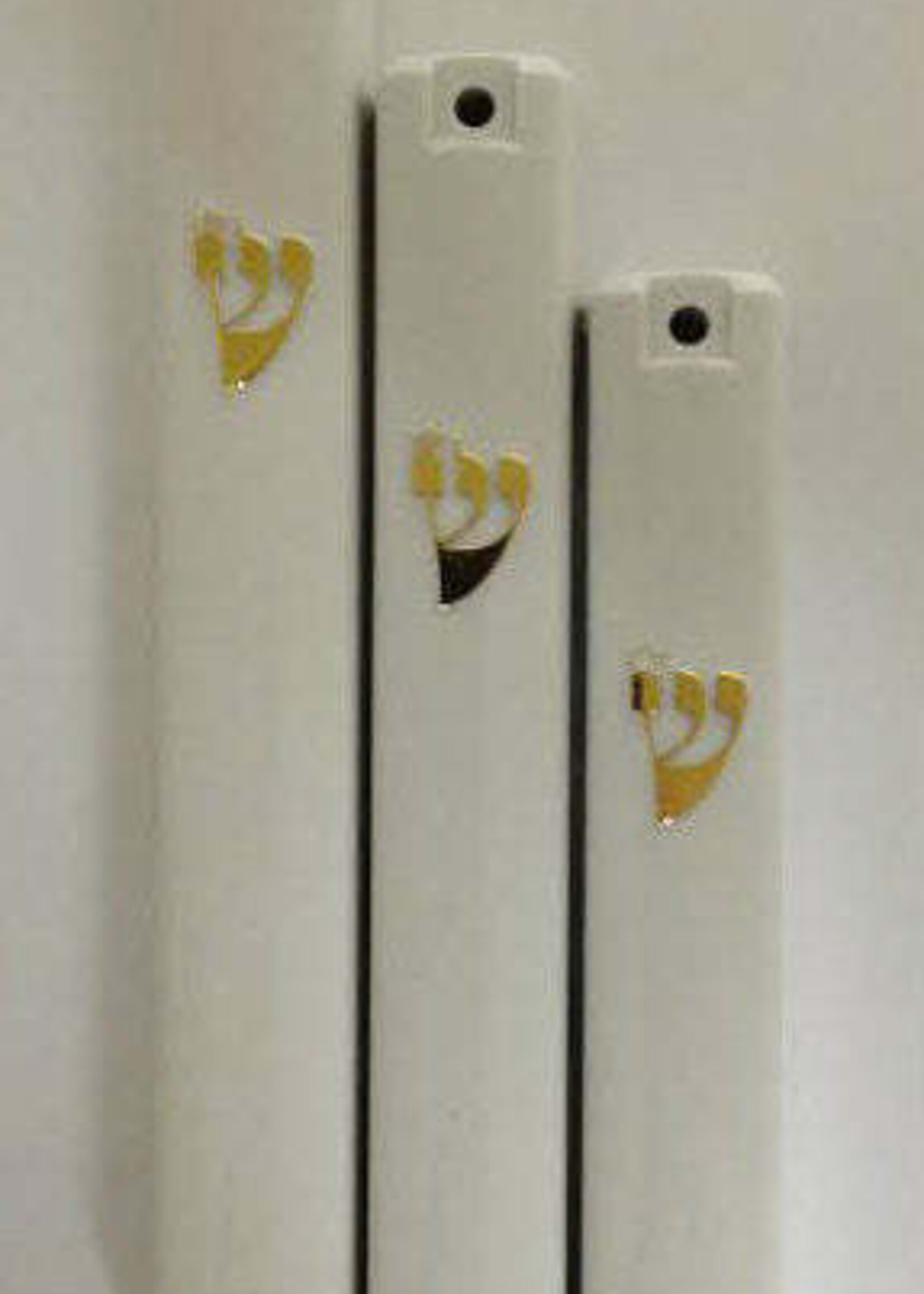 White Plastic Mezuzah Case 15cm
