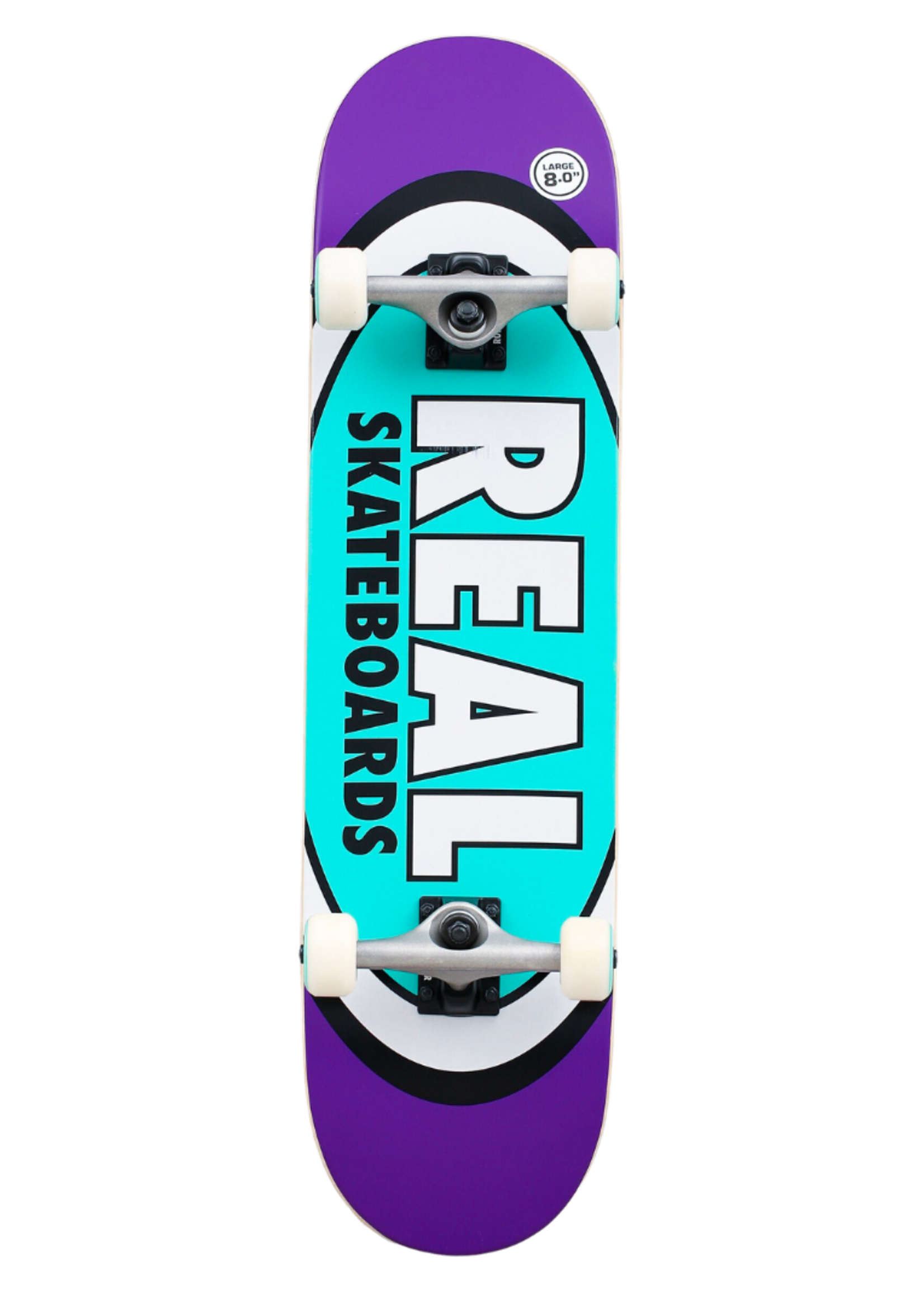 REAL CLASSIC OVAL II COMPLETE SKATEBOARD (ASSORTED SIZES/COLOURS)
