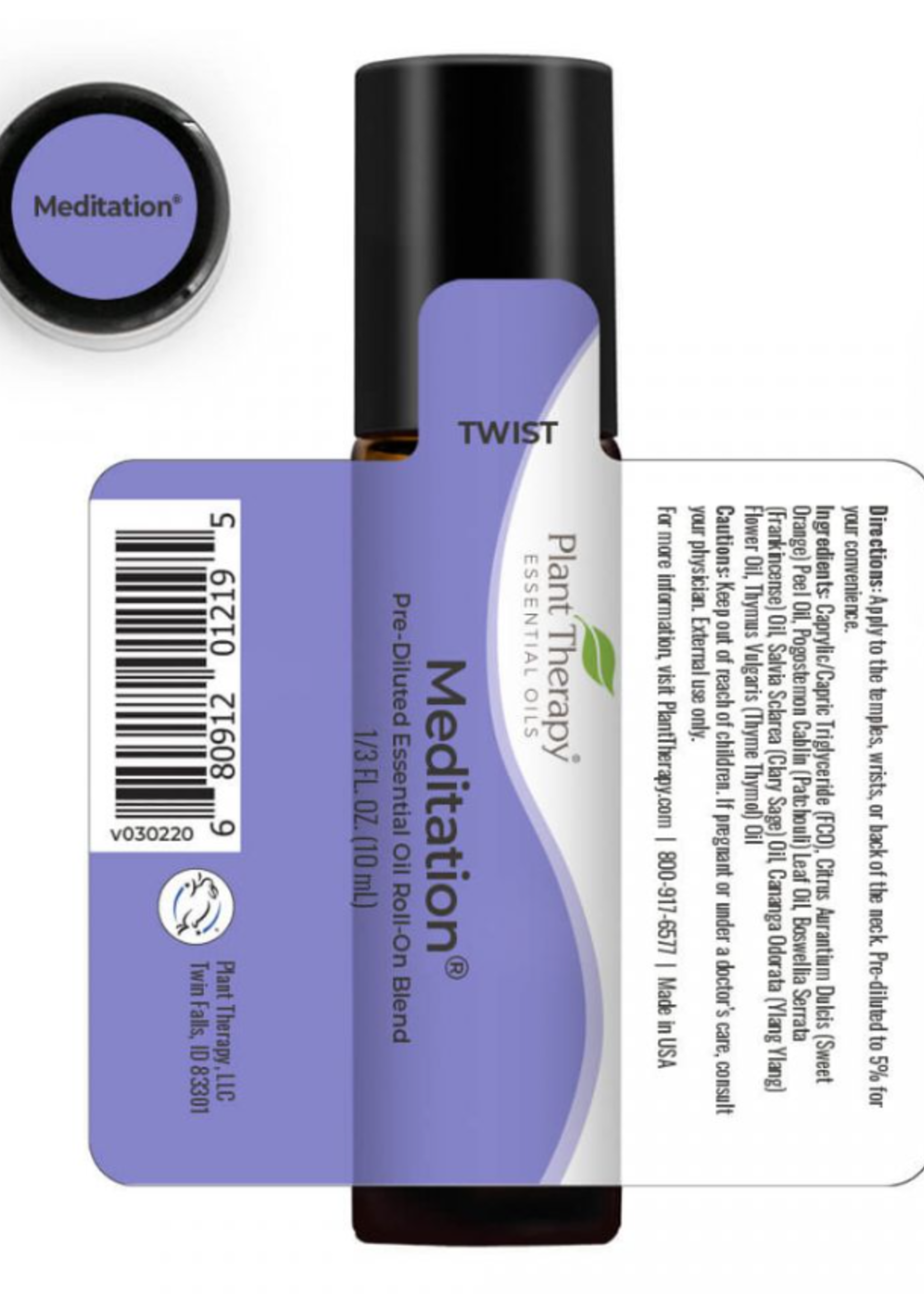 Plant Therapy Meditation Blend Essential Oil Roll On 10mL