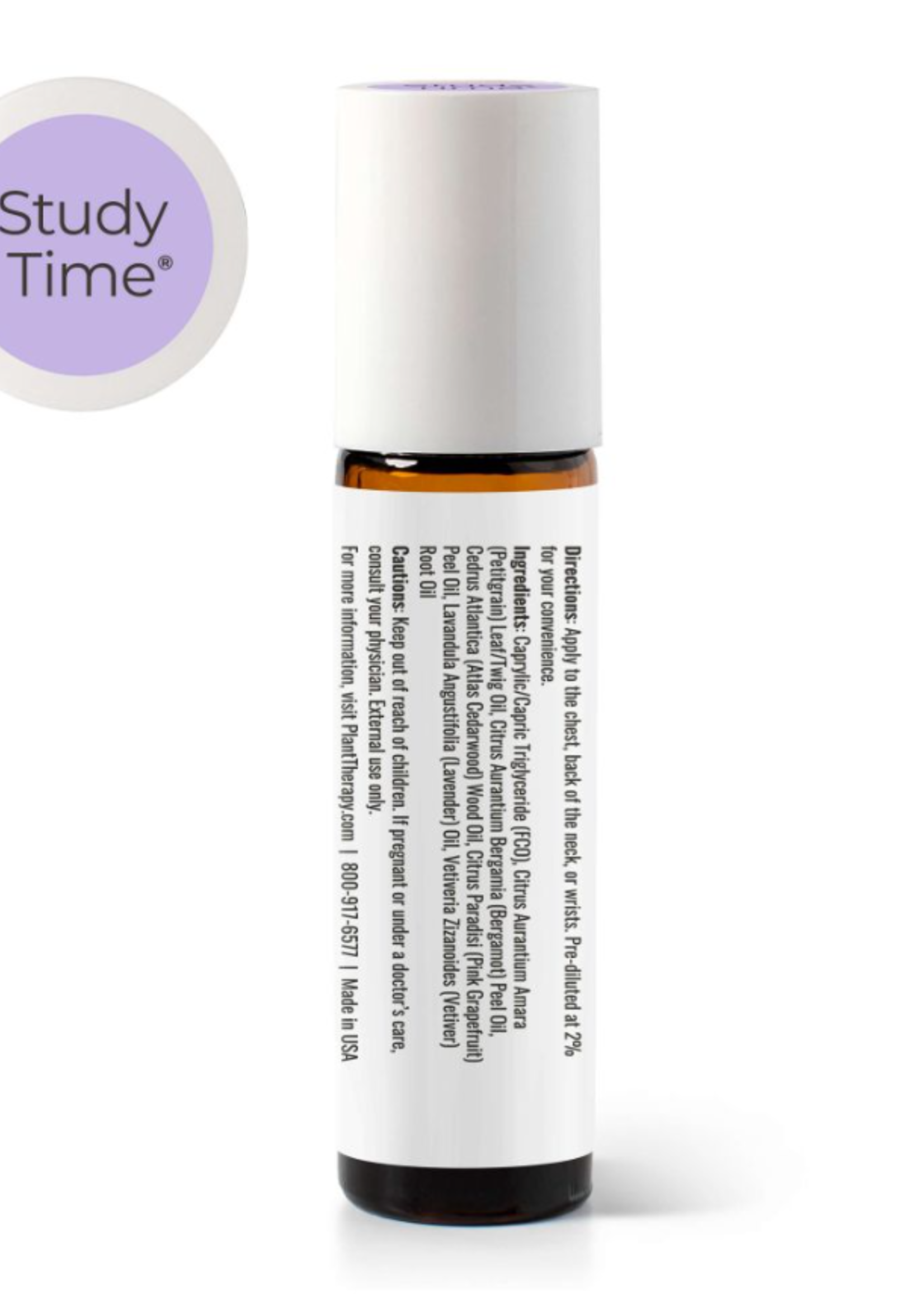 Plant Therapy Study Time Essential Oil Roll On 10mL