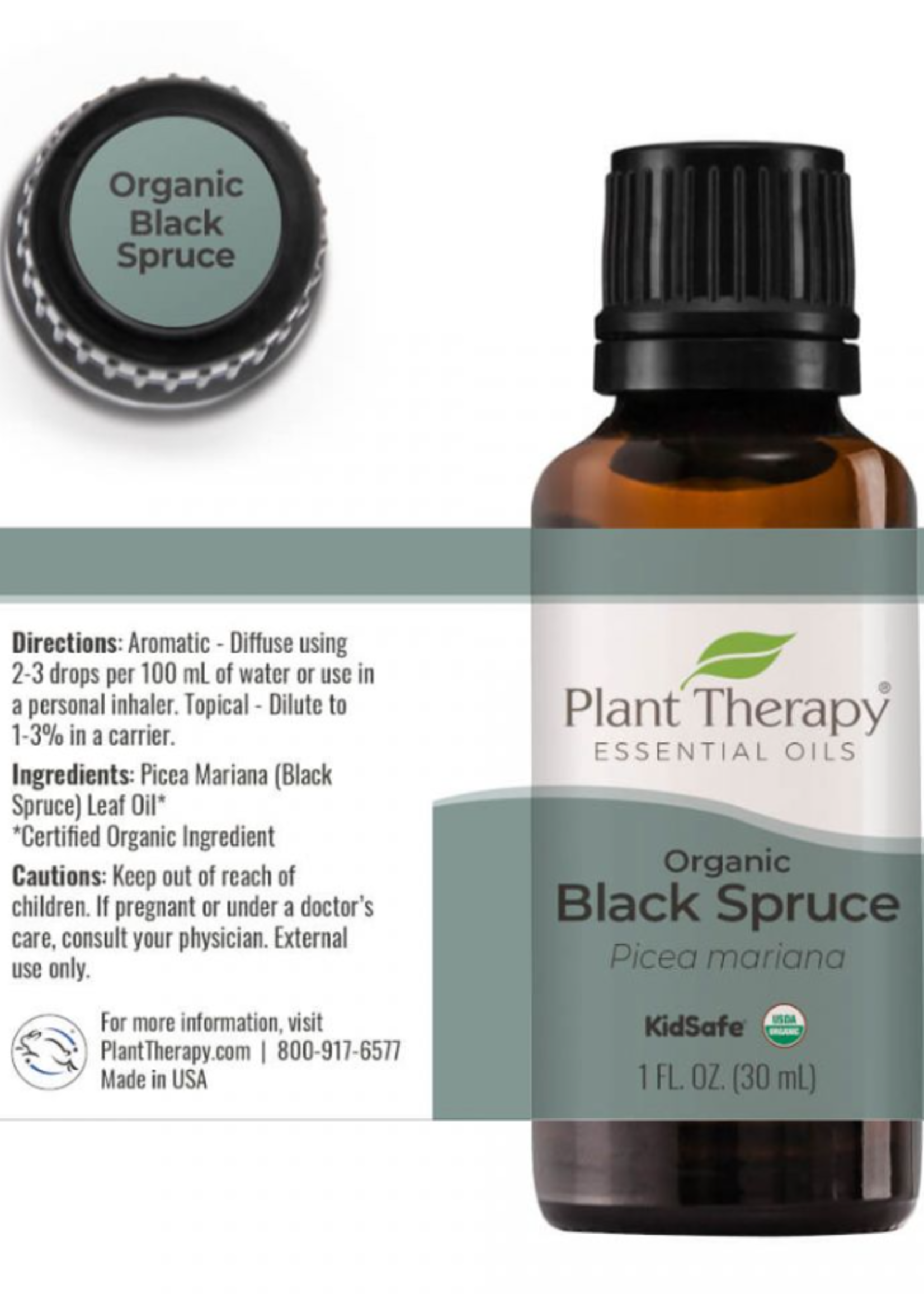 Plant Therapy Black Spruce Organic Essential Oil (1oz) 30mL