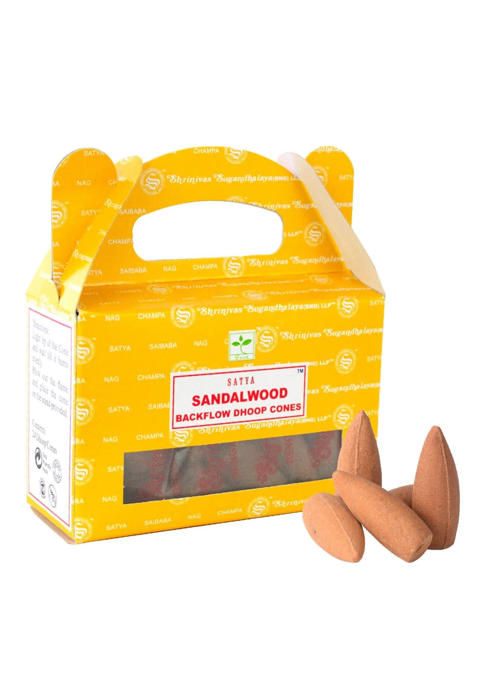 Satya Sandalwood Incense Backflow Dhoop Cone