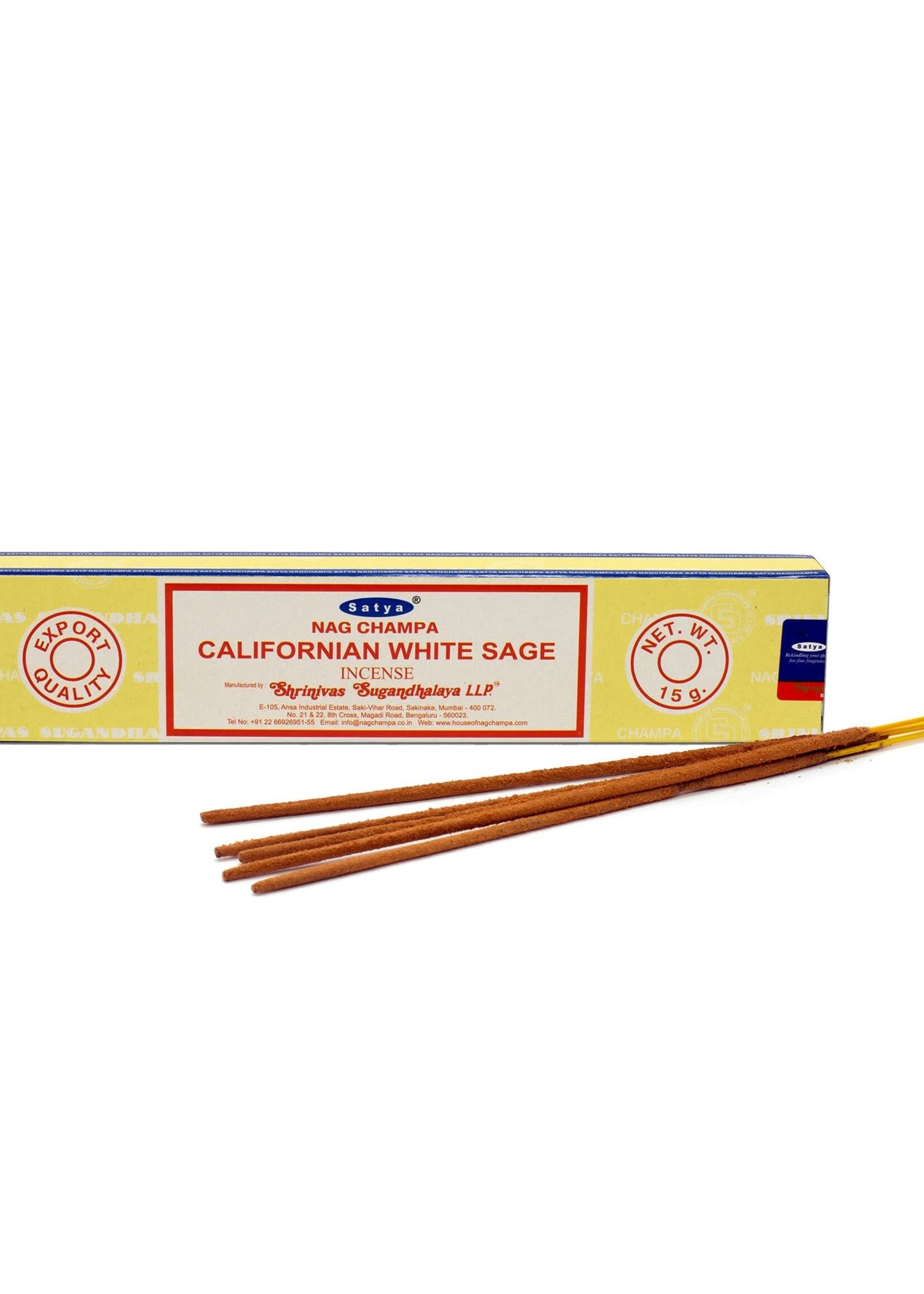 Satya California White Sage Incense Sticks Satya 15g