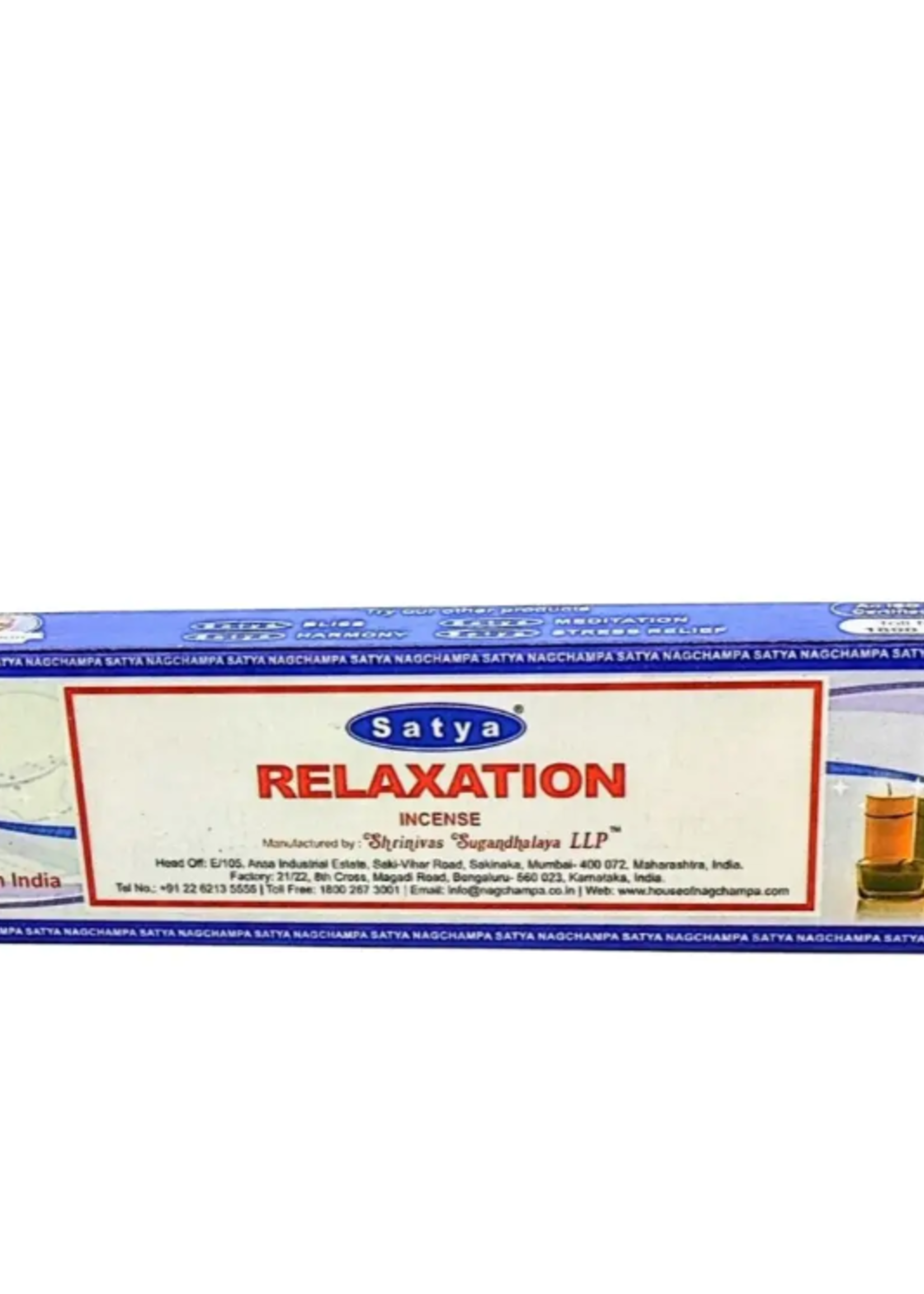 Satya Yoga Series Relaxation Incense Sticks Yoga Series 15g