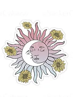 Sun, Moon, Flowers Sticker
