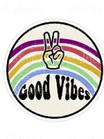 Good Vibes Rainbow Sticker