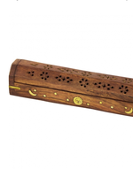 Celestial- Wooden Incense Stick & Cone Burner Box 12"