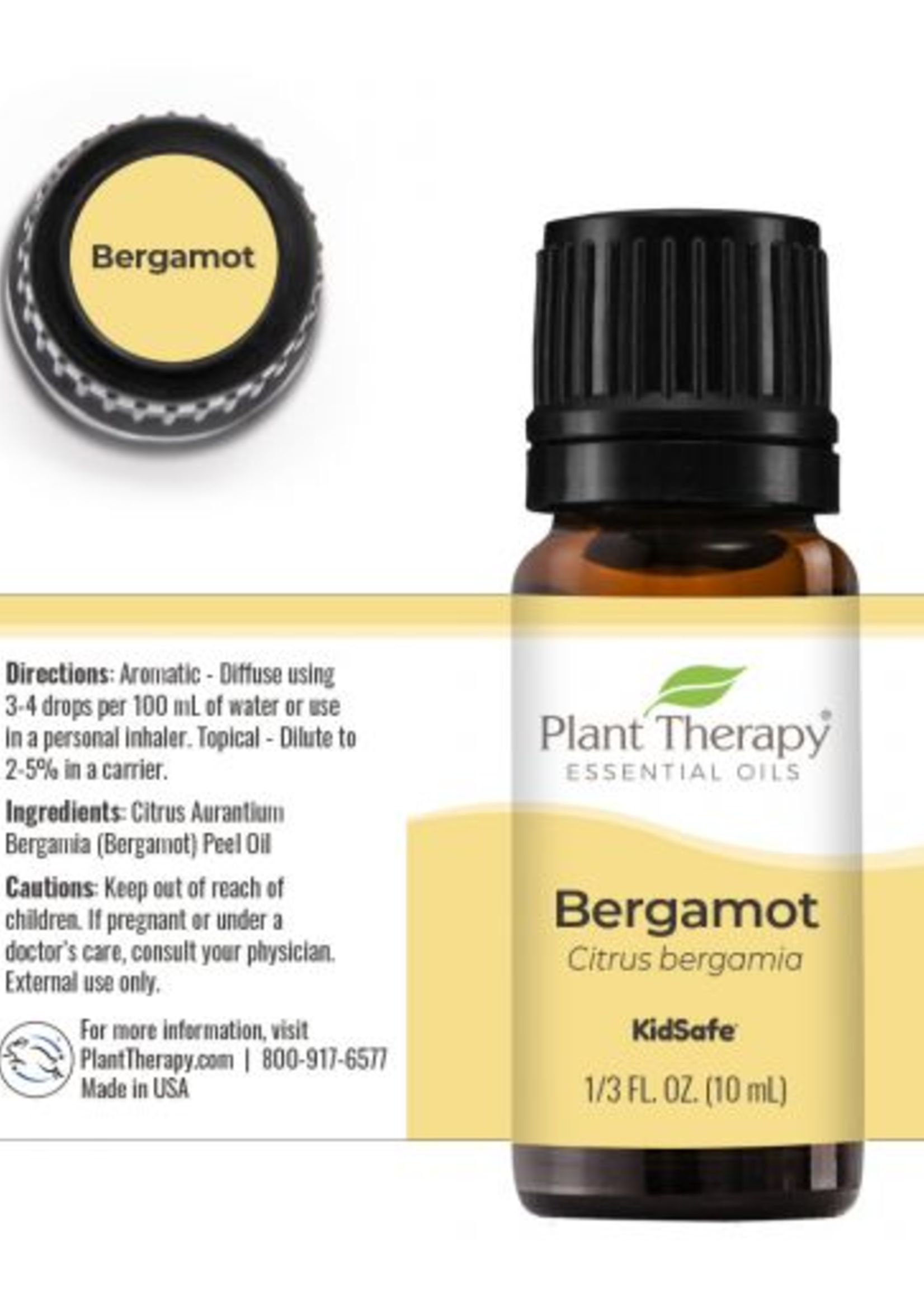 Plant Therapy Bergamot Essential Oil 10mL