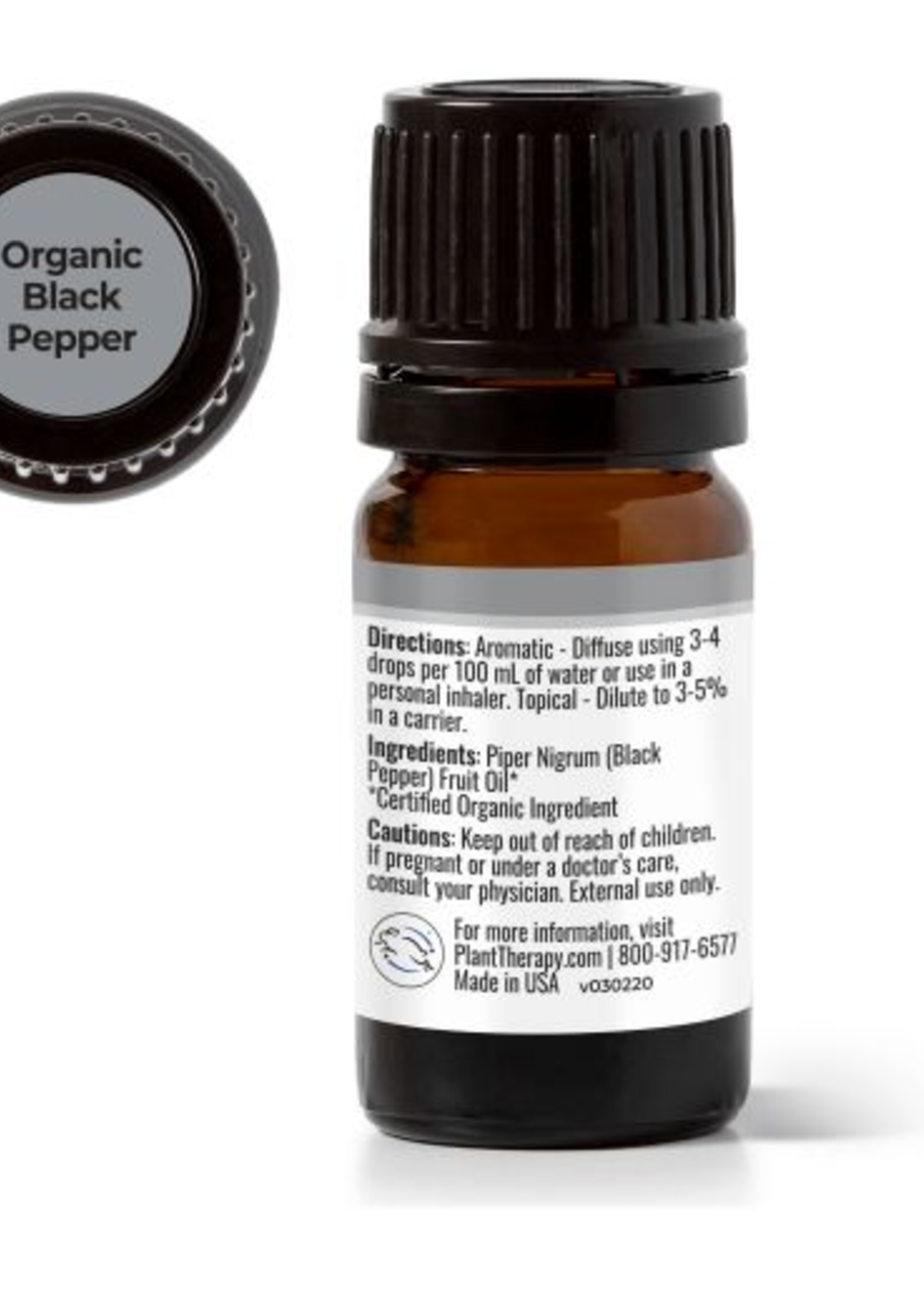 Plant Therapy Black Pepper Organic Essential Oil 5mL