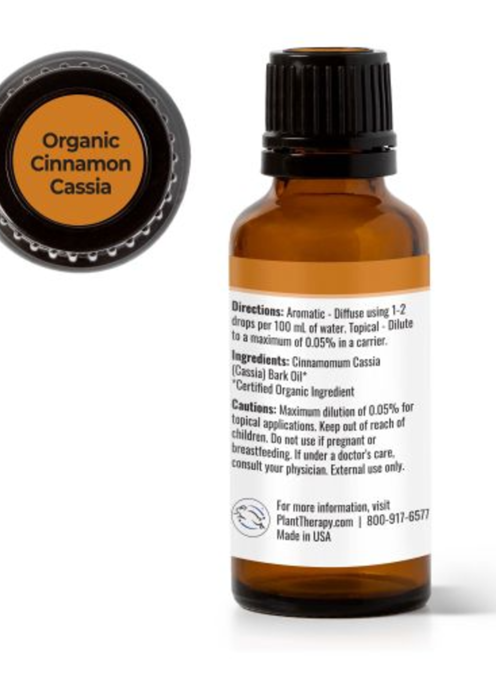 Plant Therapy Cinnamon Cassia Organic Essential Oil 10mL