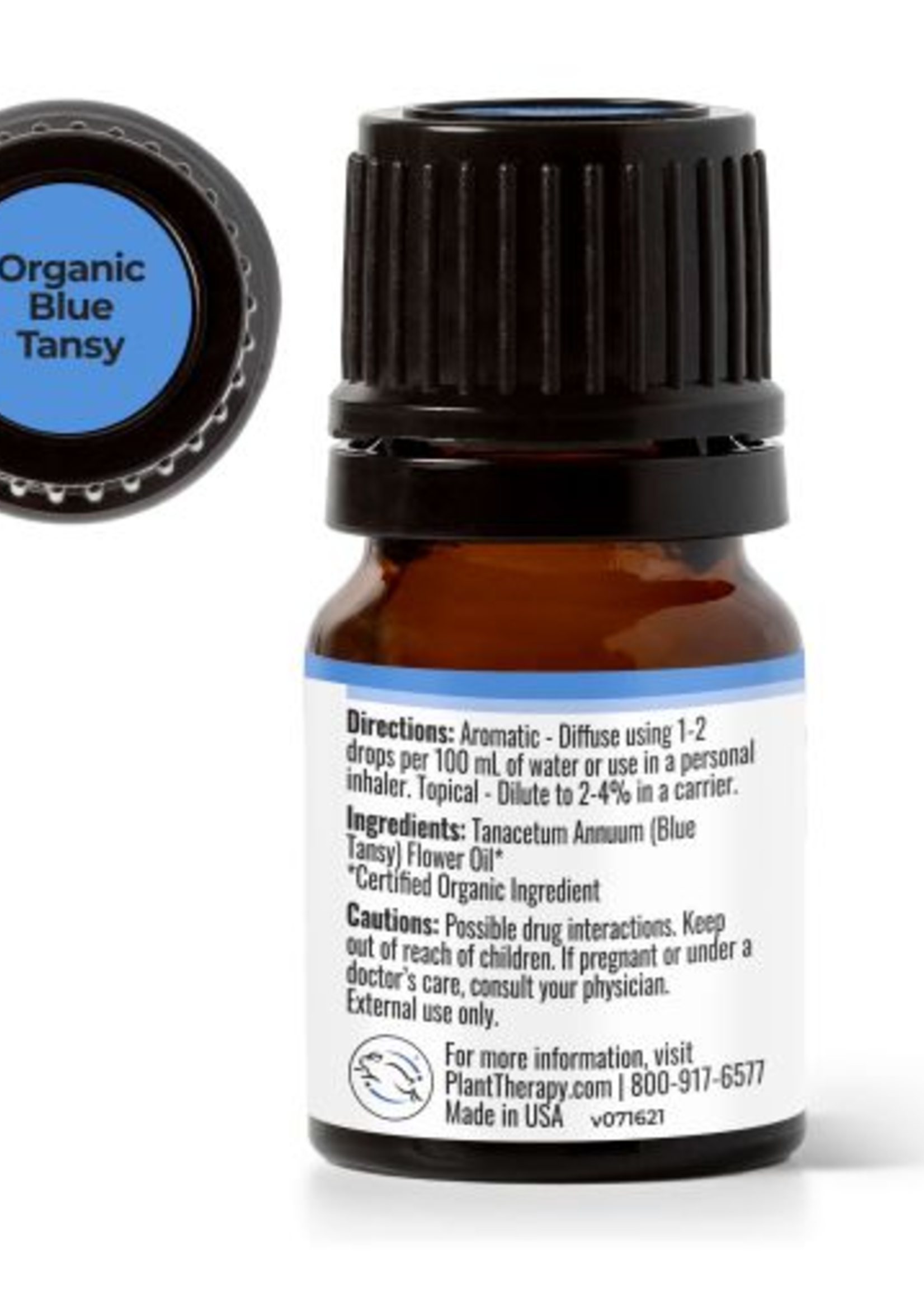 Plant Therapy Blue Tansy Organic Essential Oil 2.5mL