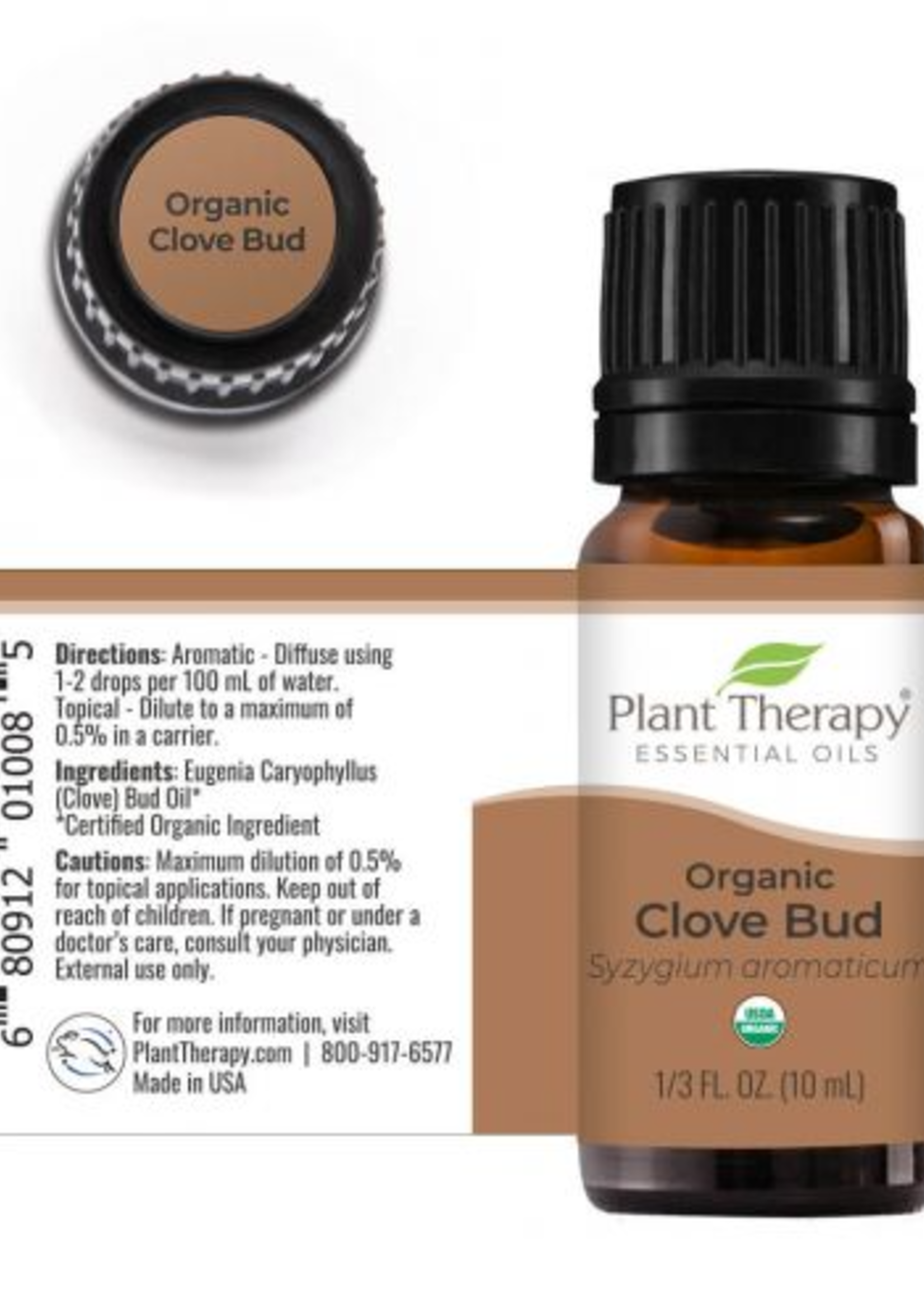 Plant Therapy Clove Bud Organic Essential Oil 10mL