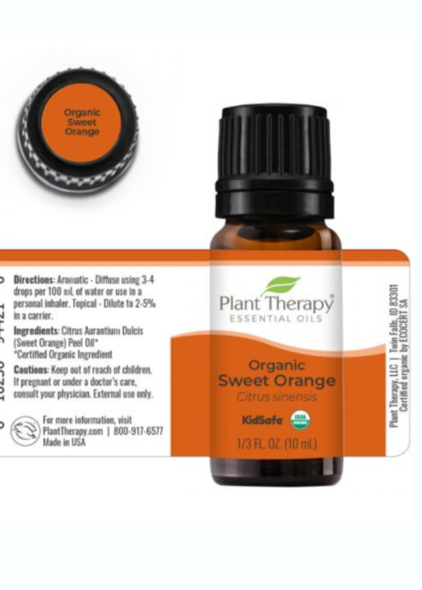 Plant Therapy Sweet Orange Essential Oil  (10mL)