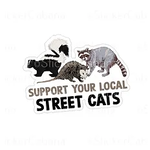 Support Your Local Street Cat Sticker