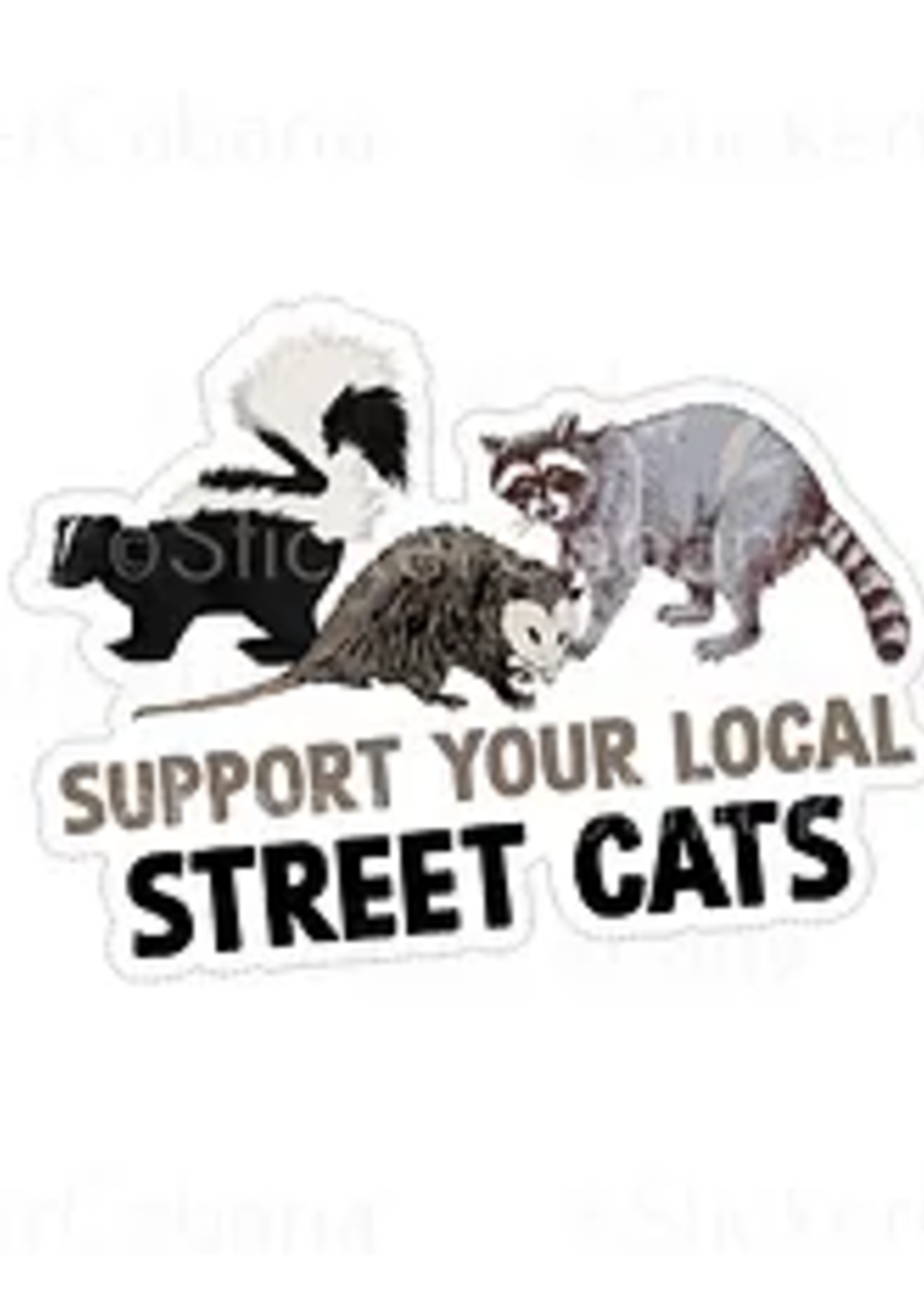 Support Your Local Street Cat Sticker
