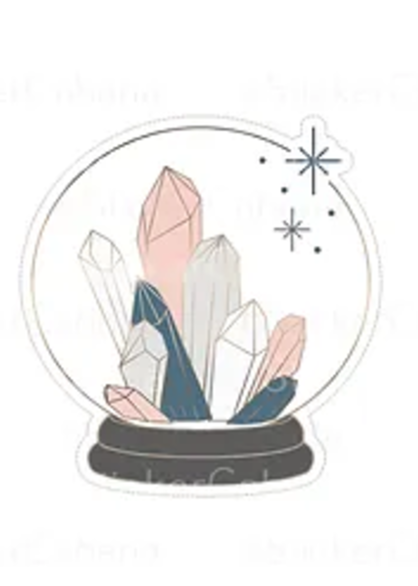 Crystal Ball W/ Crystals Sticker