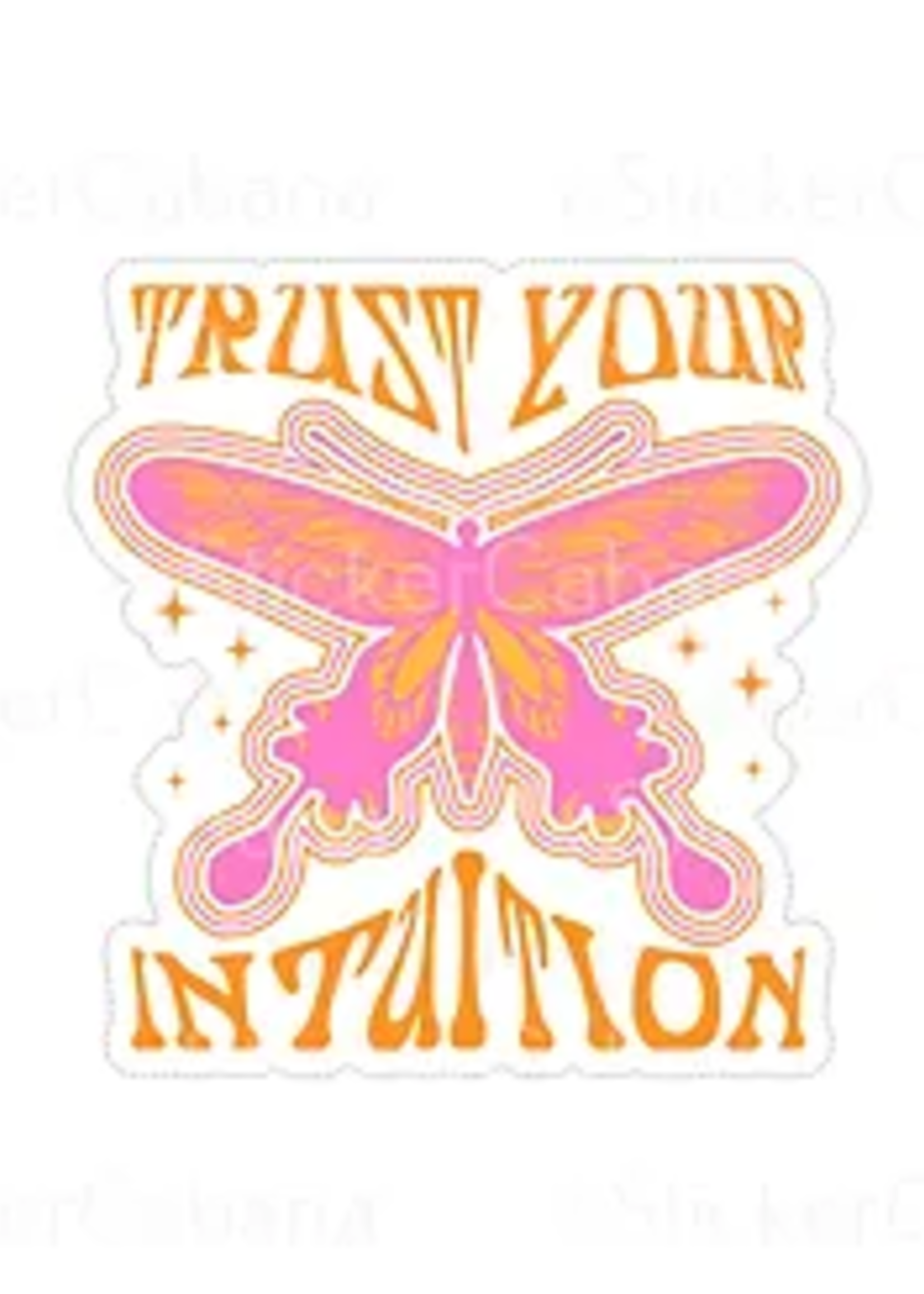 Trust Your Intuition Butterfly Sticker