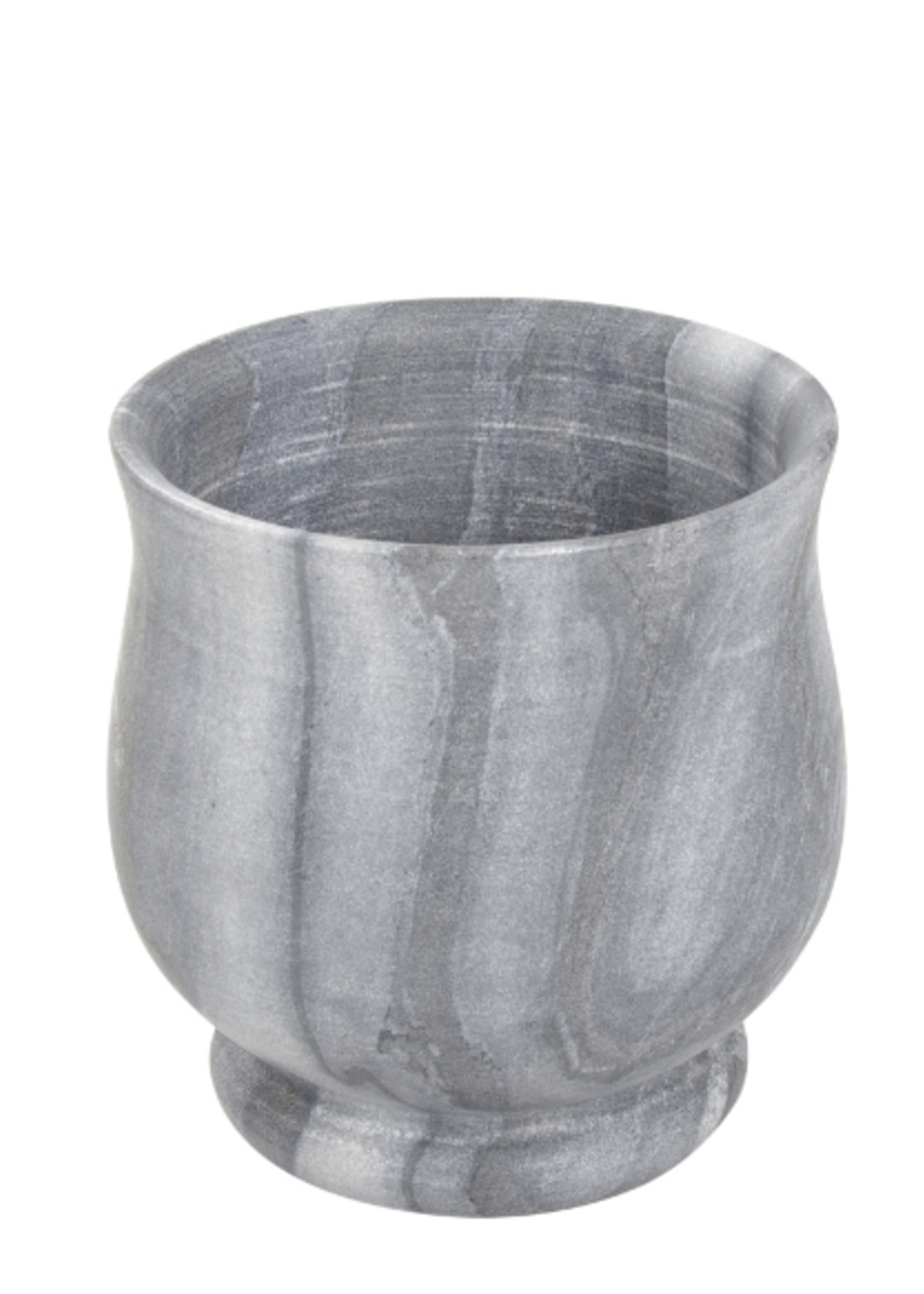 Mortar & Pestle 4" x 4" Grey Marble
