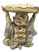 Maitreya Gold 6" Holding Leaf Bowl Gold/Silver