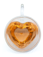 Double Walled Glass Heart Cups 8 oz