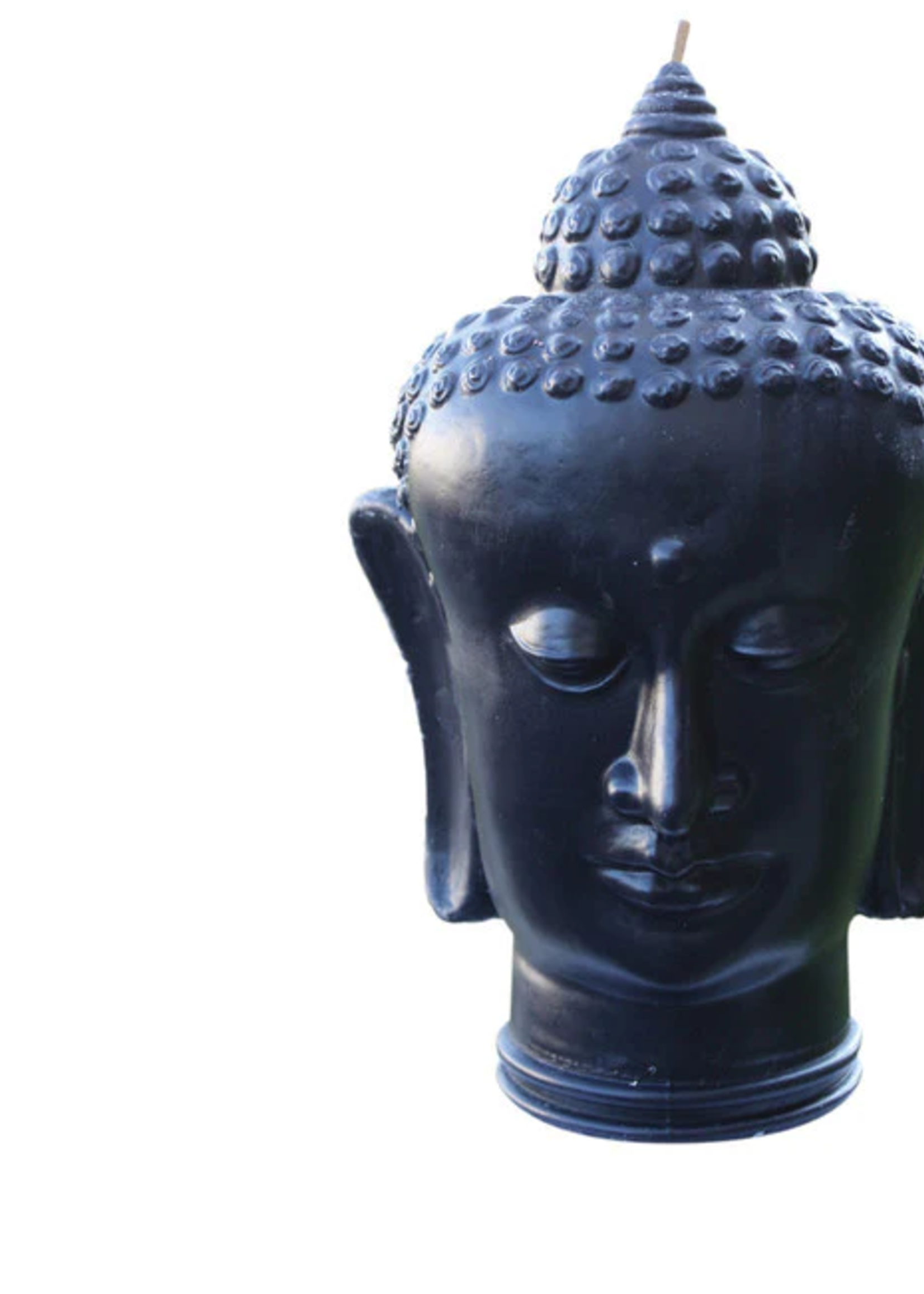 Buddha Head Candle Black Large