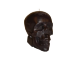 Skull Candle Black Large  with  Black Tourmaline